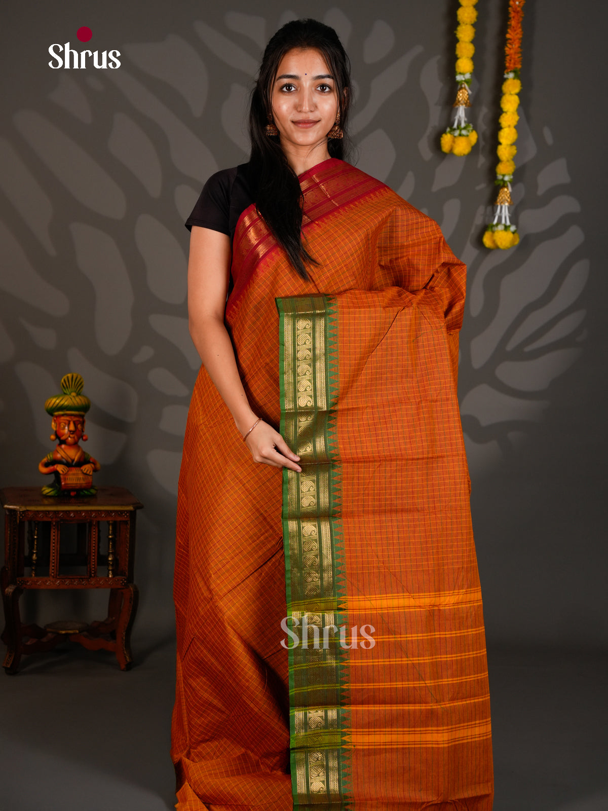 Chettinad Cotton Saree - ECS26068 - Shop on Shrus.com