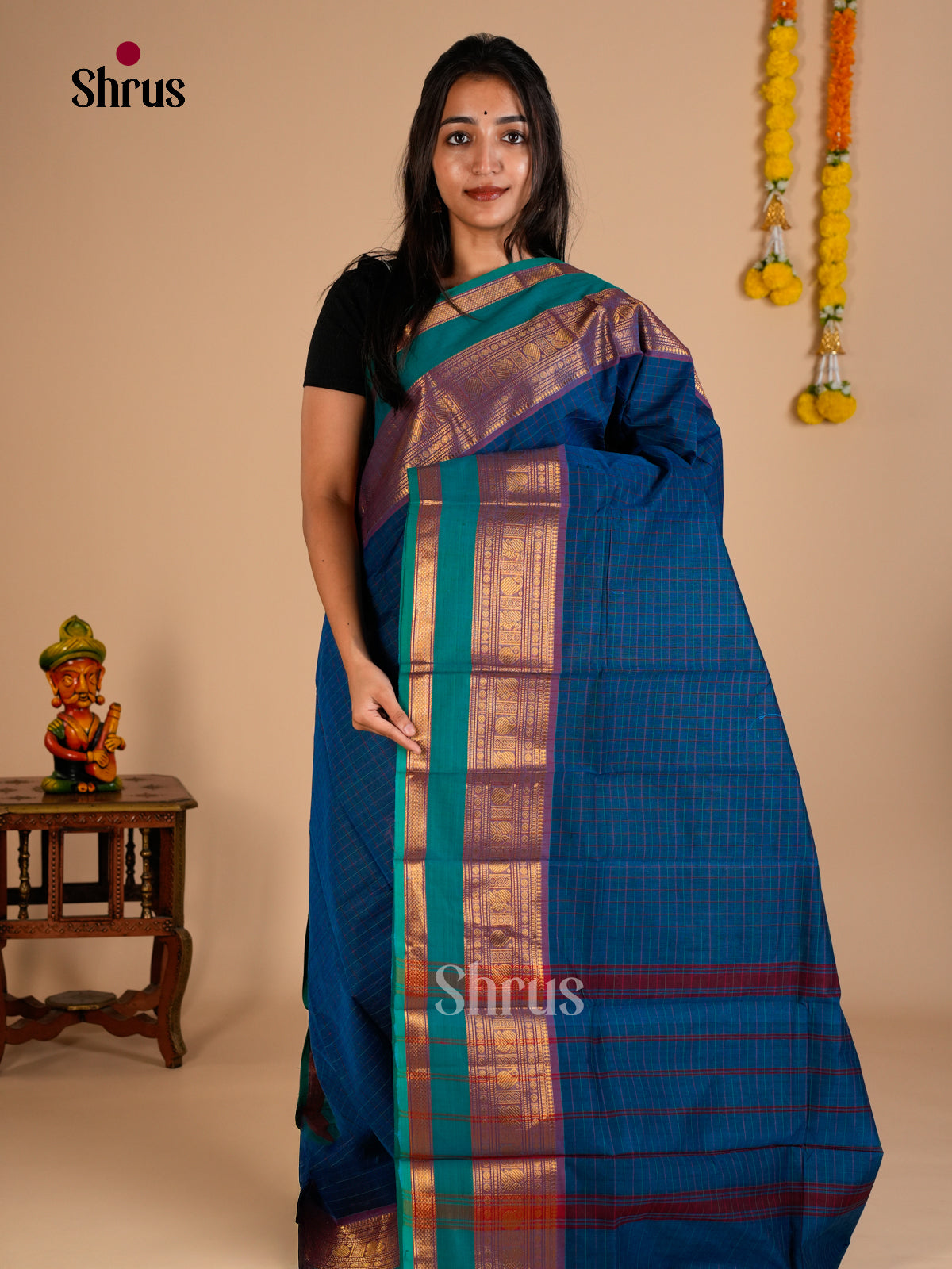 Chettinad Cotton Saree - ECS26071 - Shop on Shrus.com