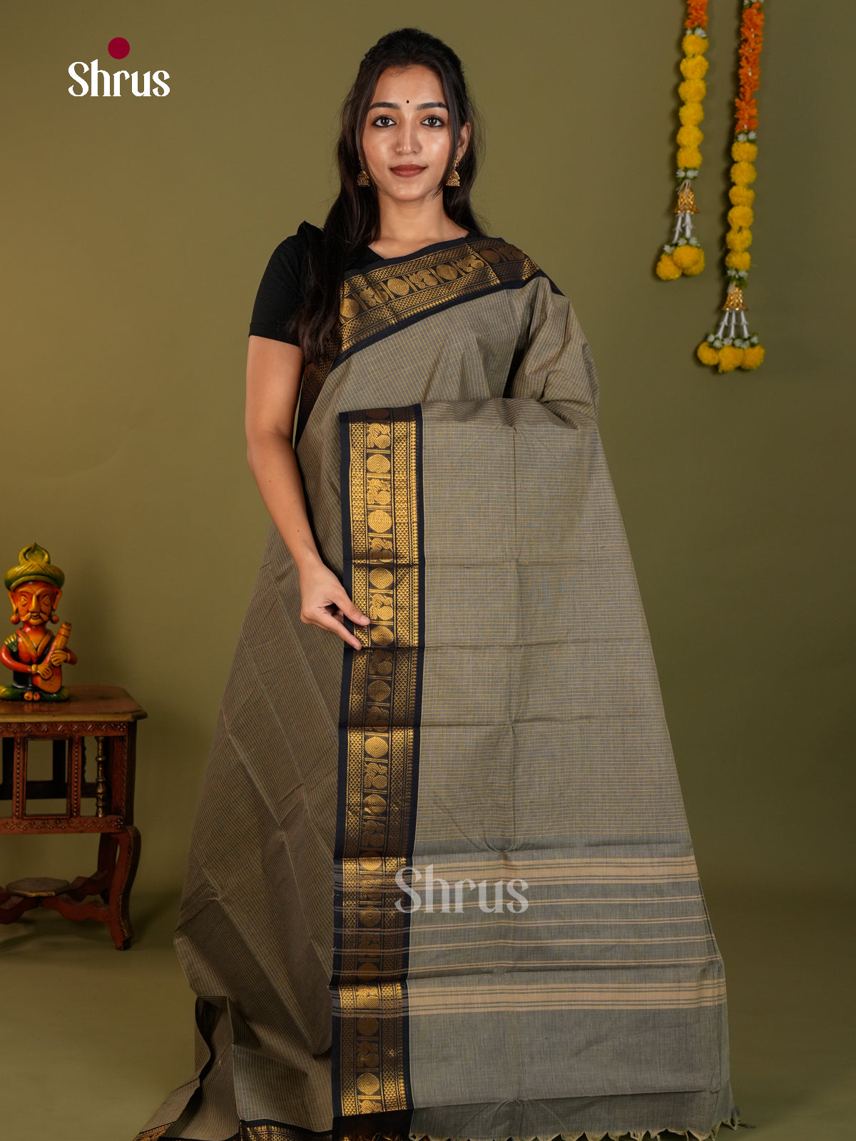 Chettinad Cotton Saree - ECS26076 - Shop on Shrus.com