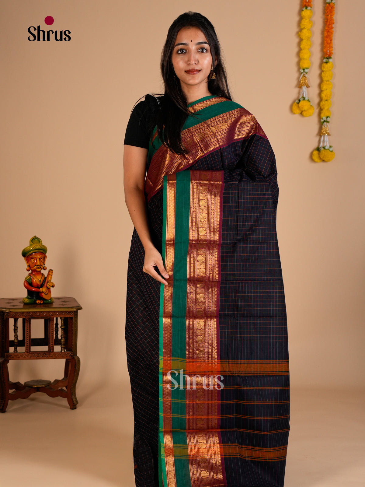 Chettinad Cotton Saree - ECS26083 - Shop on Shrus.com