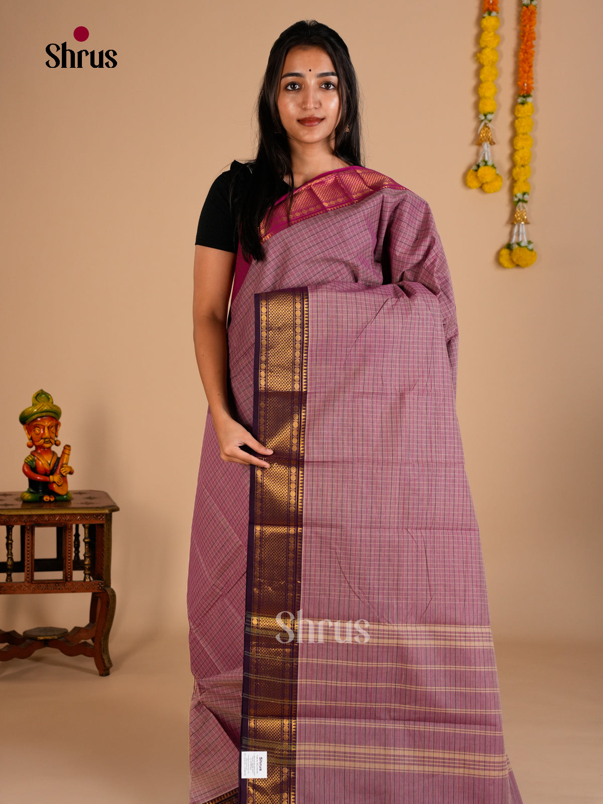 Chettinad Cotton Saree - ECS26085 - Shop on Shrus.com