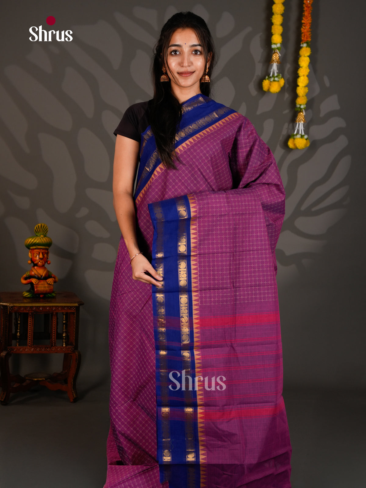 Chettinad Cotton Saree - ECS26092 - Shop on Shrus.com
