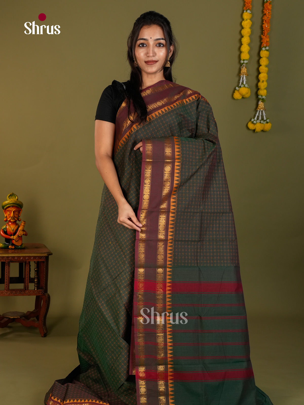 Chettinad Cotton Saree - ECS26093 - Shop on Shrus.com