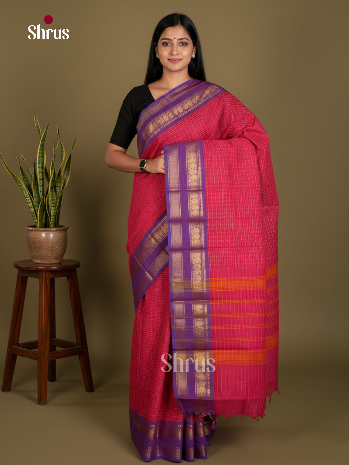 Chettinad Cotton Saree - ECS26097 - Shop on Shrus.com