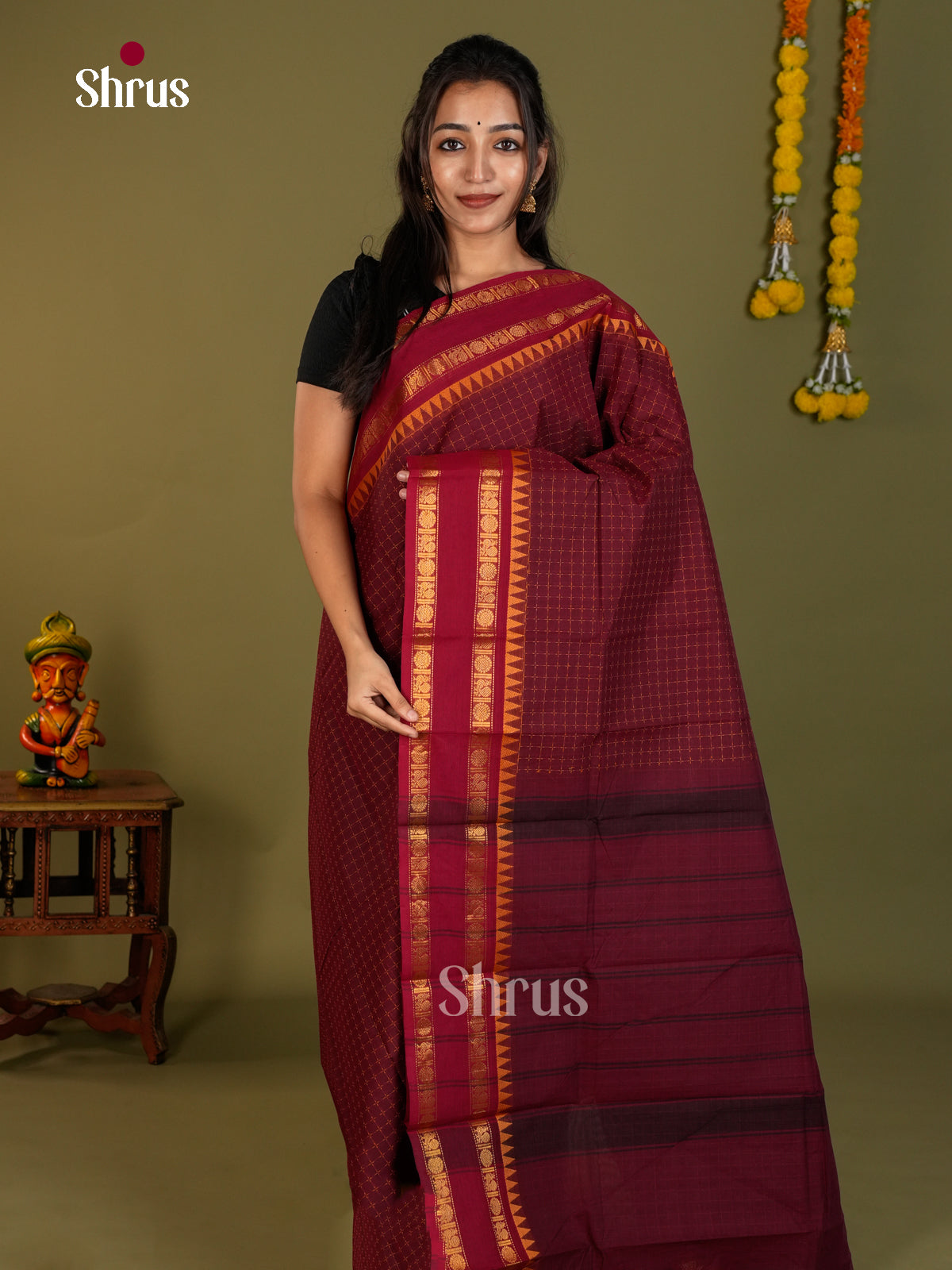 Chettinad Cotton Saree - ECS26099 - Shop on Shrus.com