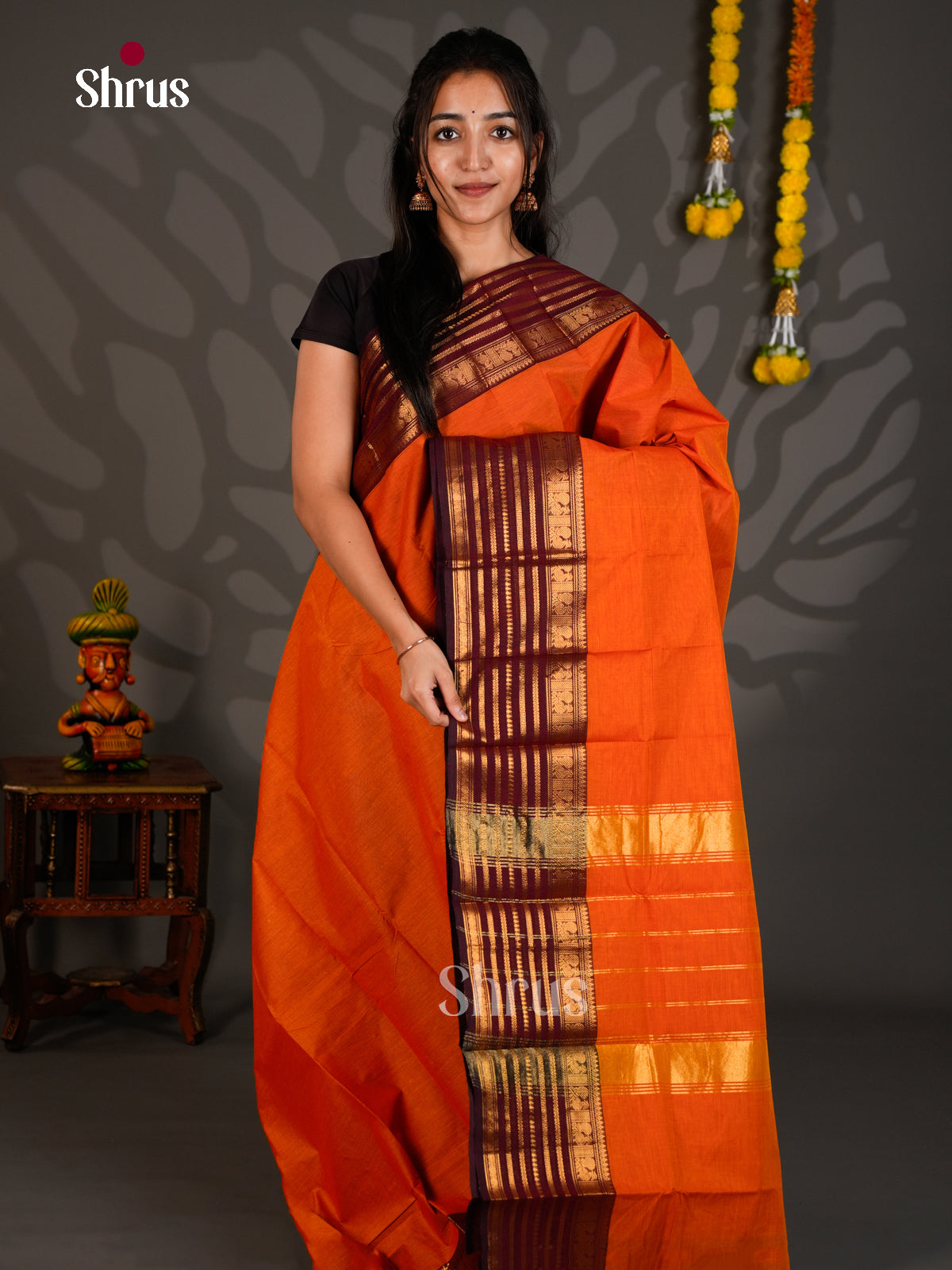 Chettinad Cotton Saree - ECS26109 - Shop on Shrus.com