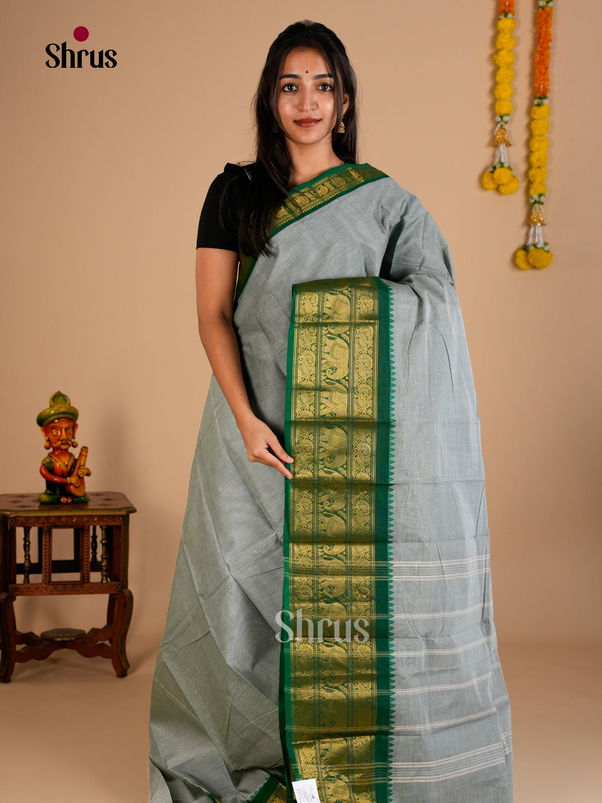 Chettinad Cotton Saree - ECS26114 - Shop on Shrus.com