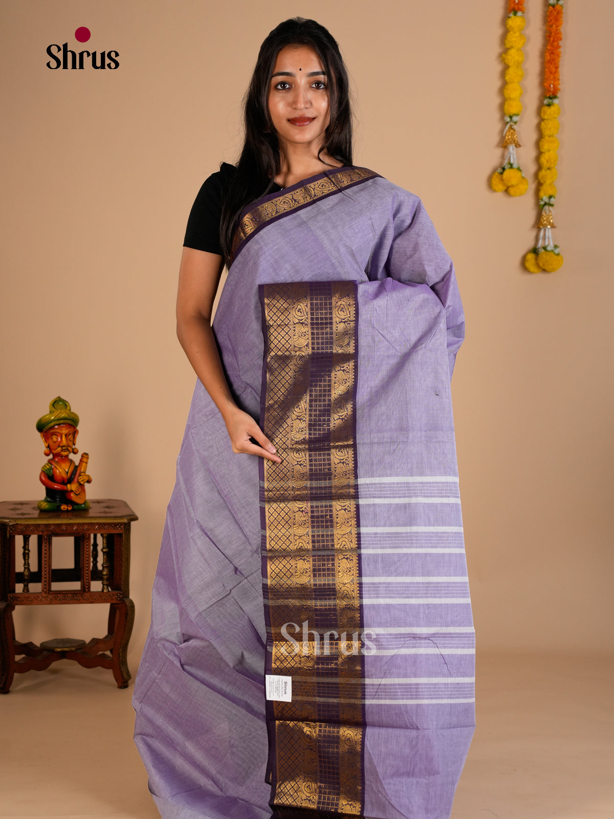 Chettinad Cotton-Without Blouse Saree - ECS26121 - Shop on Shrus.com