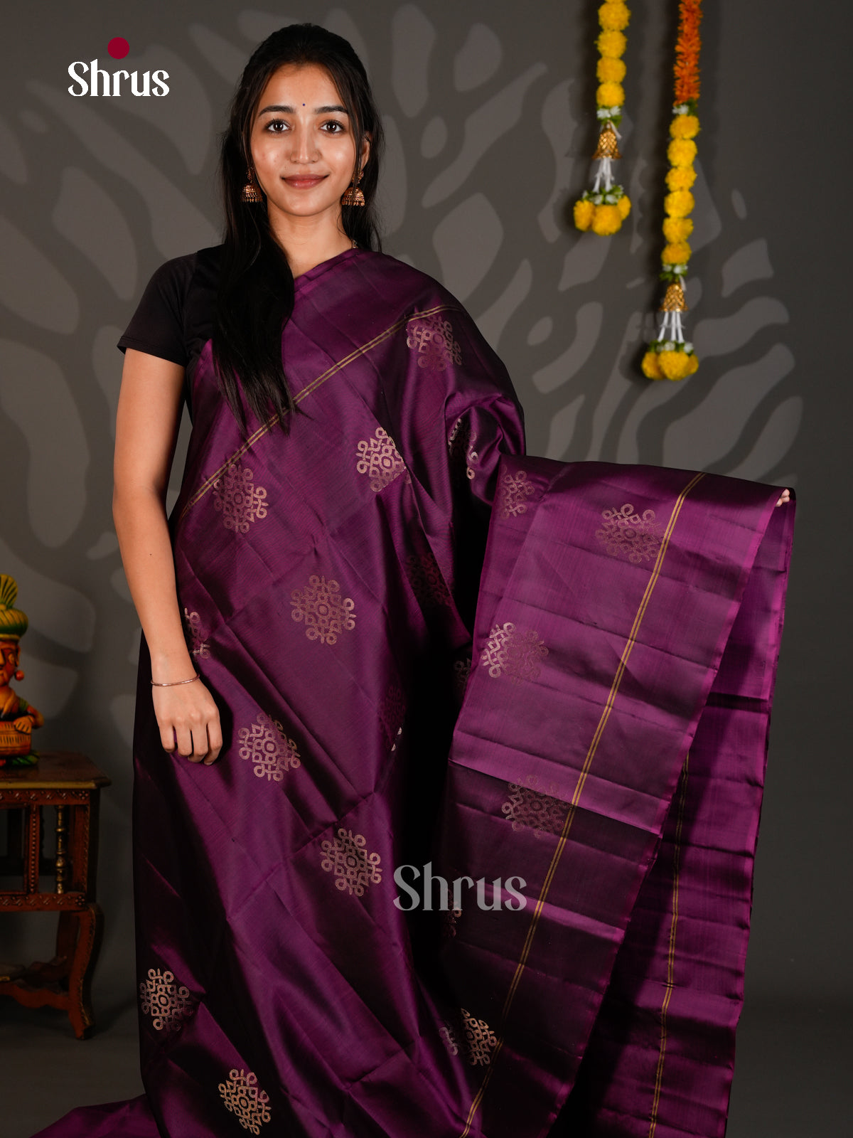 Soft Silk Saree - ECS27004 - Shop on Shrus.com