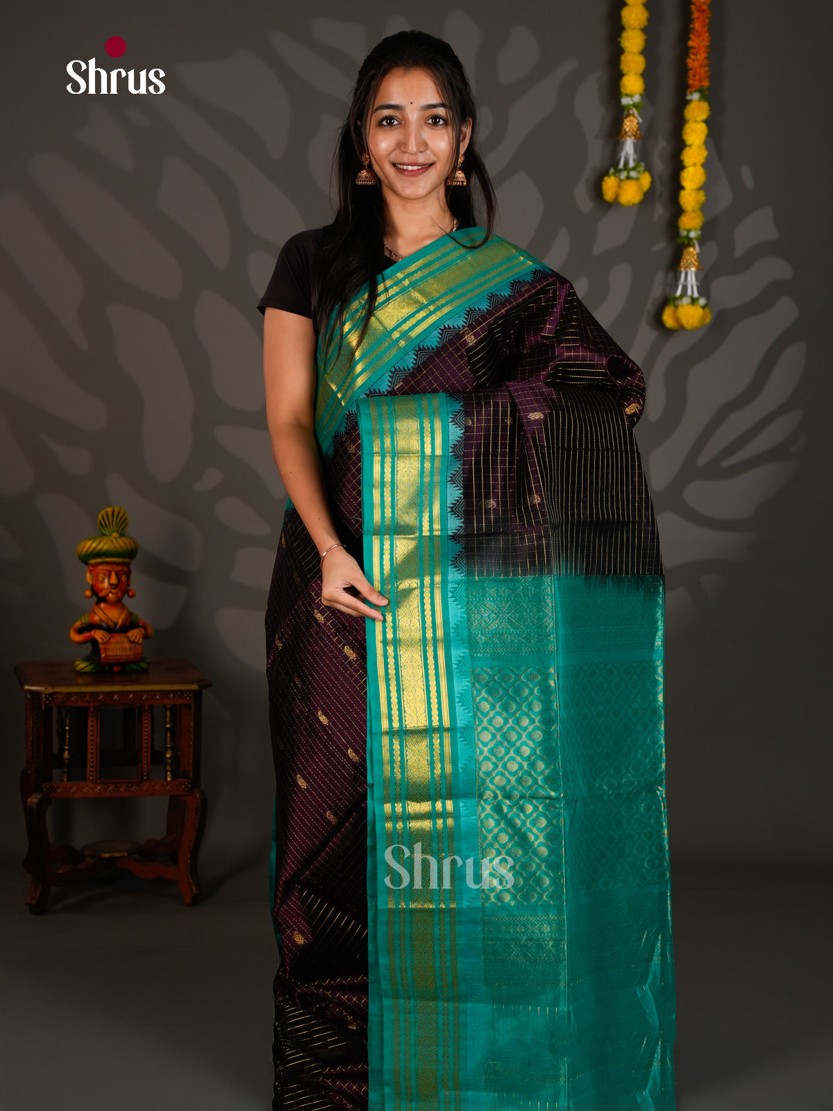 Silk Cotton Saree - ECS27014 - Shop on Shrus.com