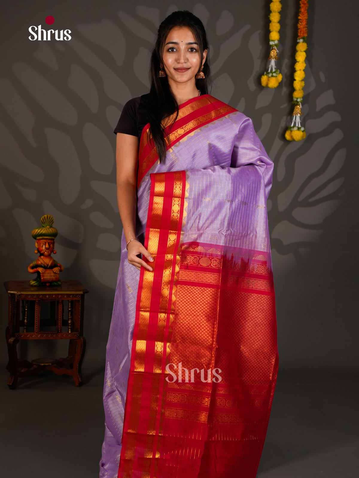 Silk Cotton Saree - ECS27018 - Shop on Shrus.com