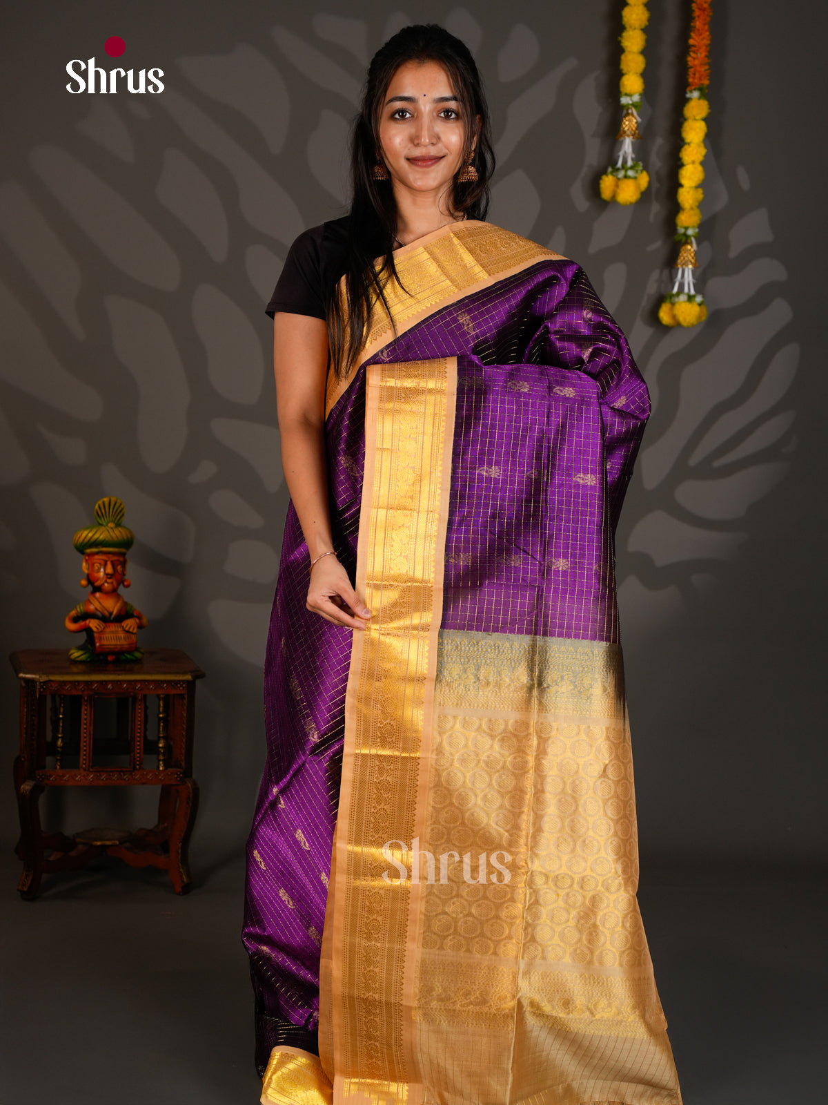 Silk Cotton Saree - ECS27021 - Shop on Shrus.com