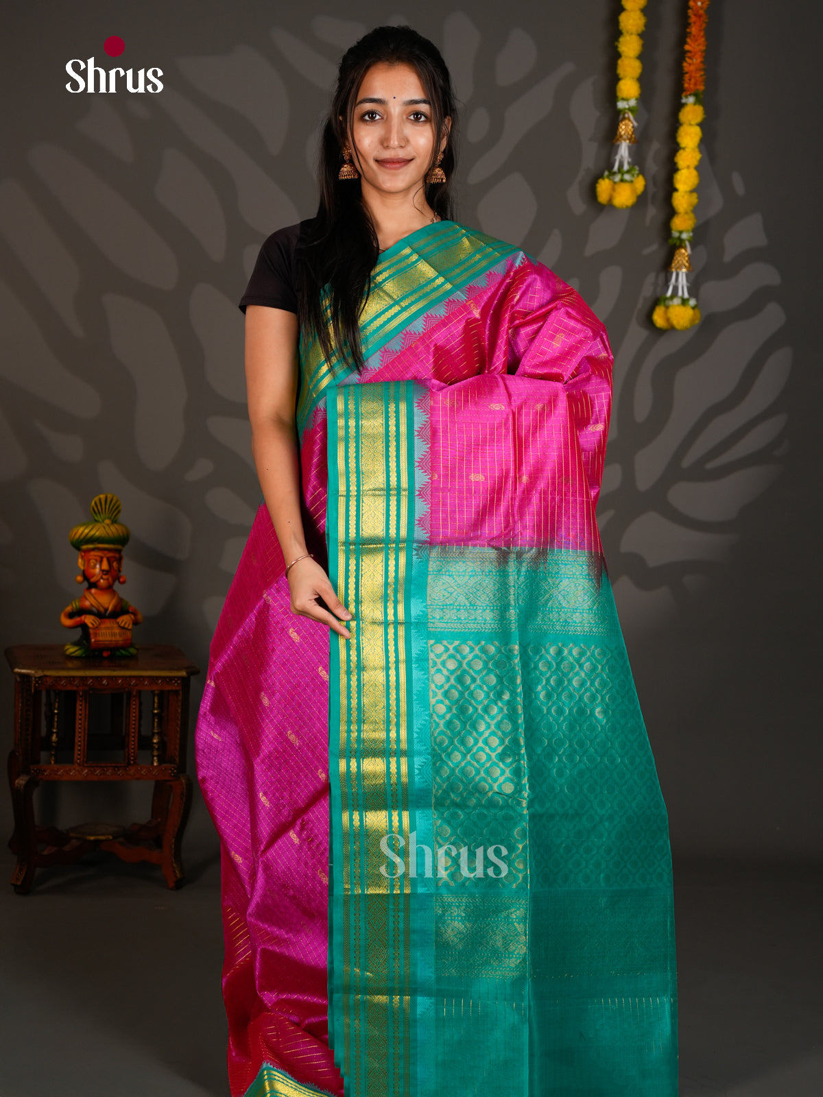 Silk Cotton Saree - ECS27023 - Shop on Shrus.com