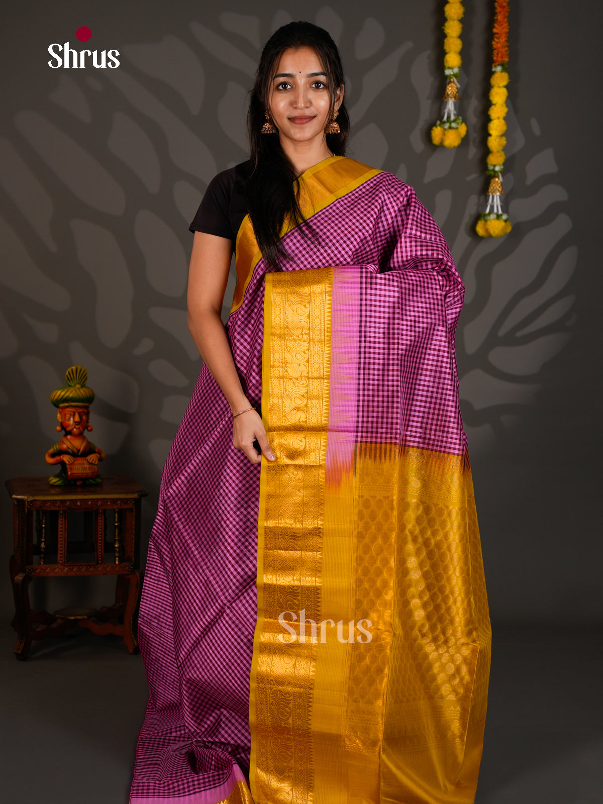 Silk Cotton Saree - ECS27041 - Shop on Shrus.com