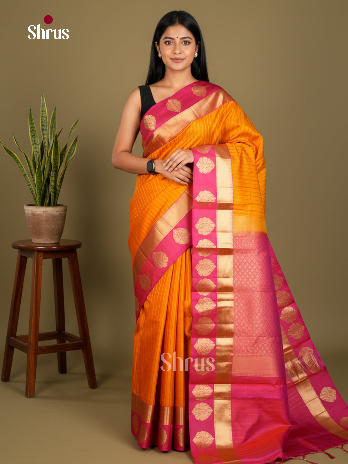 Kanchipuram silk Saree - EDS04001 - Shop on Shrus.com