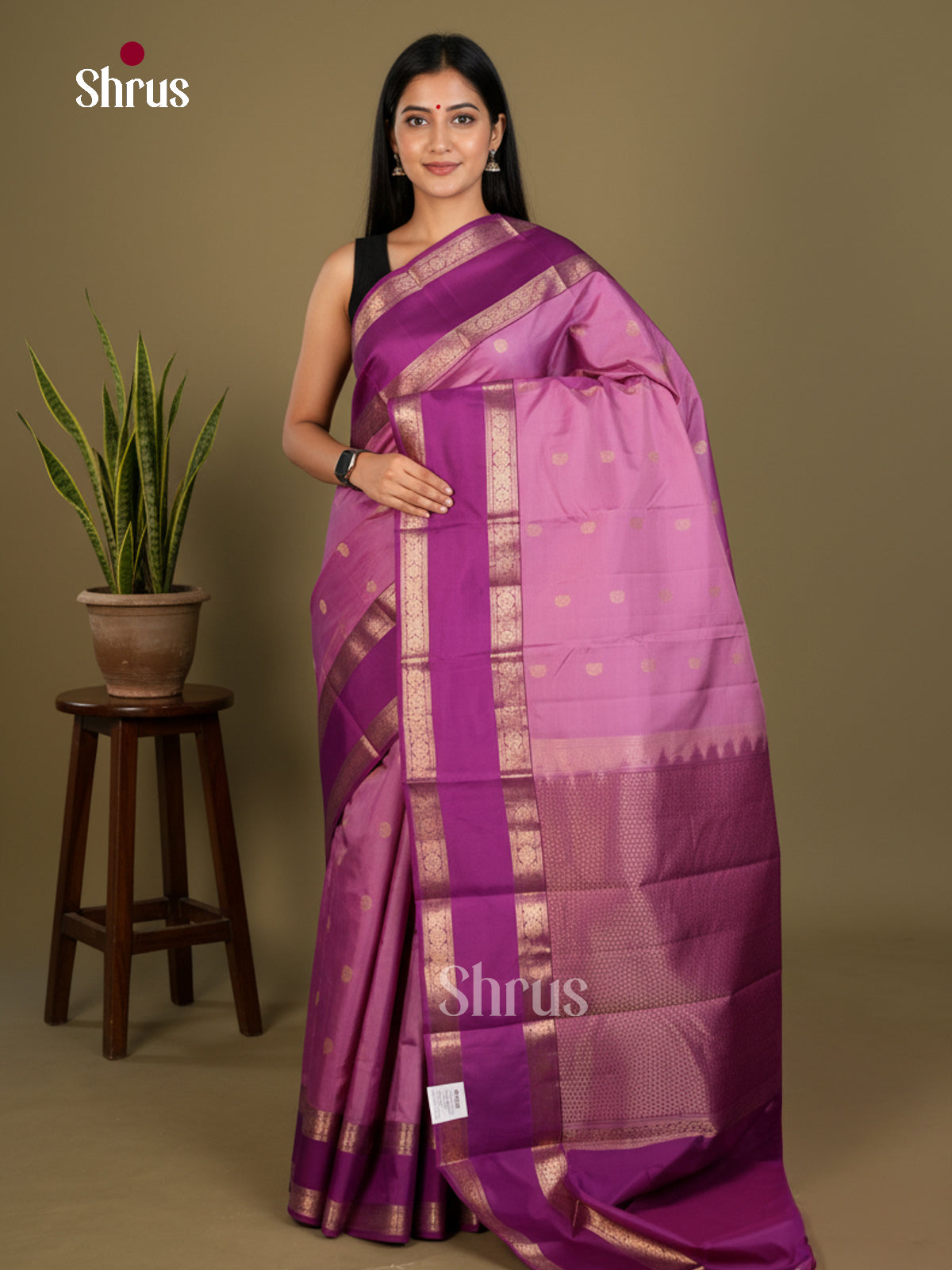 Kanchipuram silk Saree - EDS04018 - Shop on Shrus.com