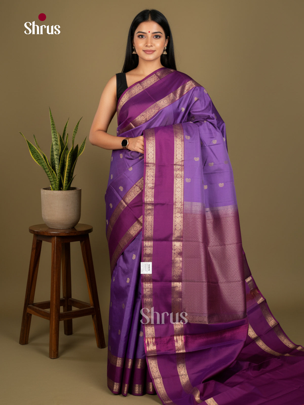 Kanchipuram silk Saree - EDS04019 - Shop on Shrus.com