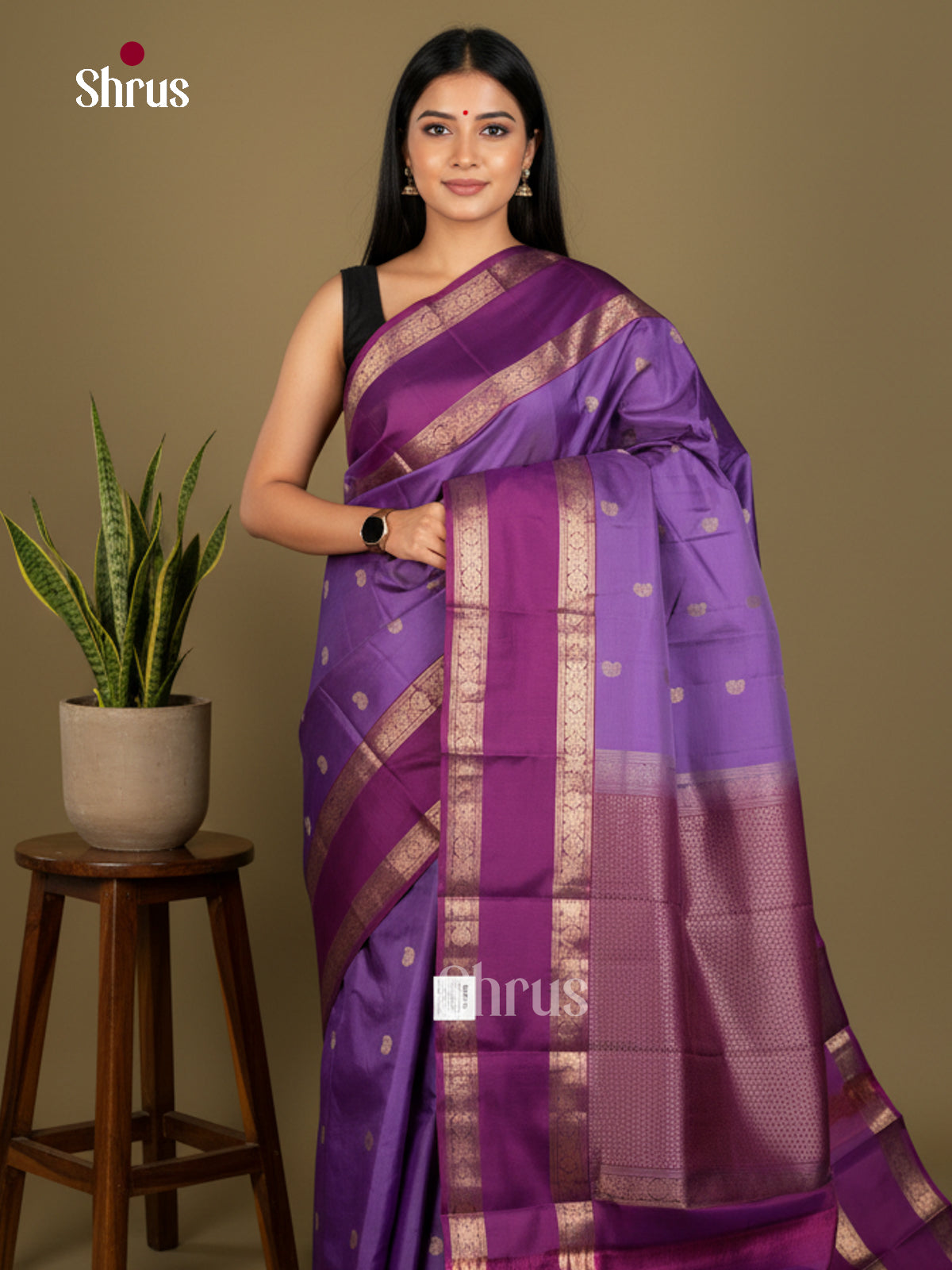 Kanchipuram silk Saree - EDS04019 - Shop on Shrus.com