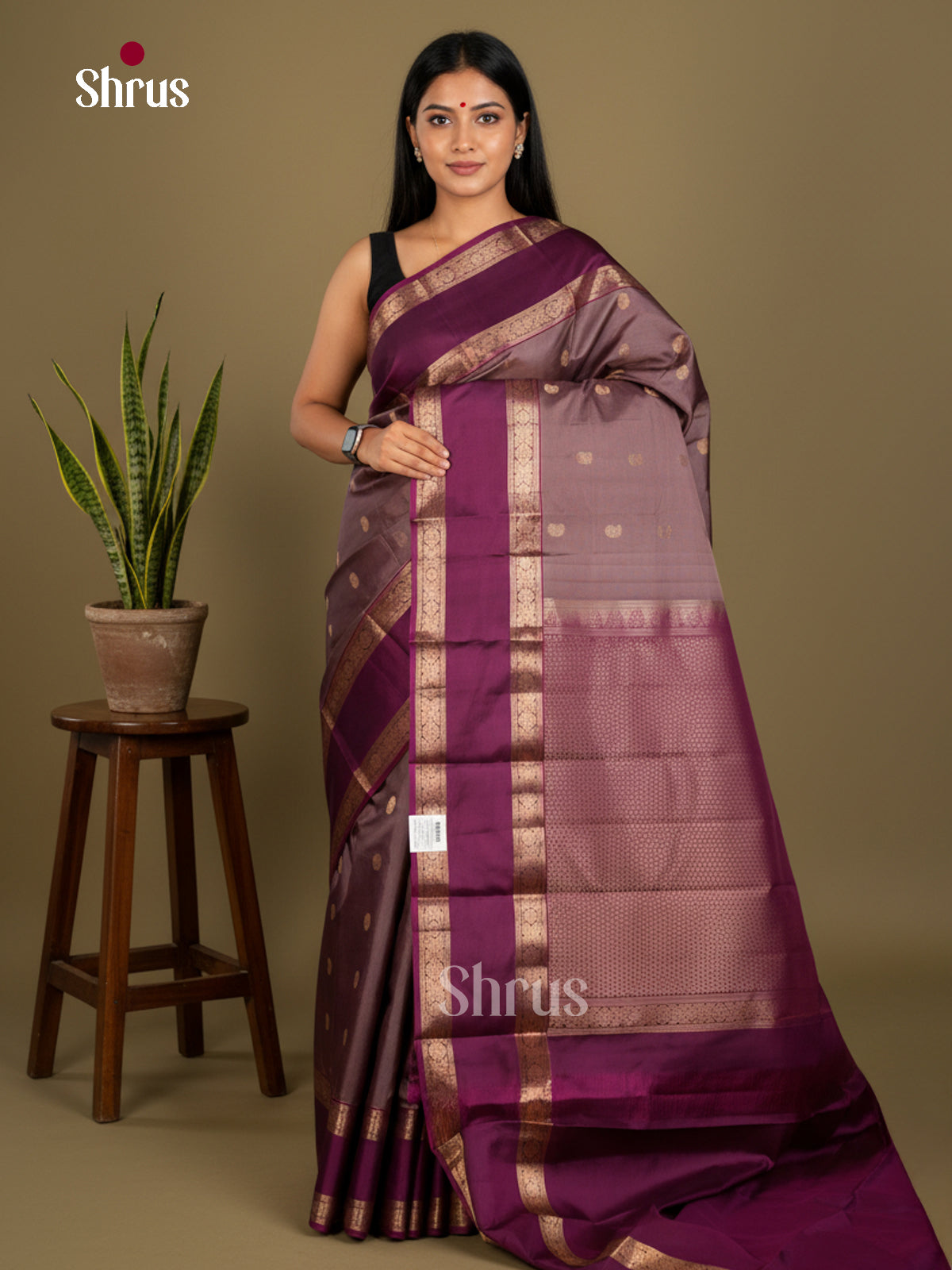 Kanchipuram silk Saree - EDS04020 - Shop on Shrus.com