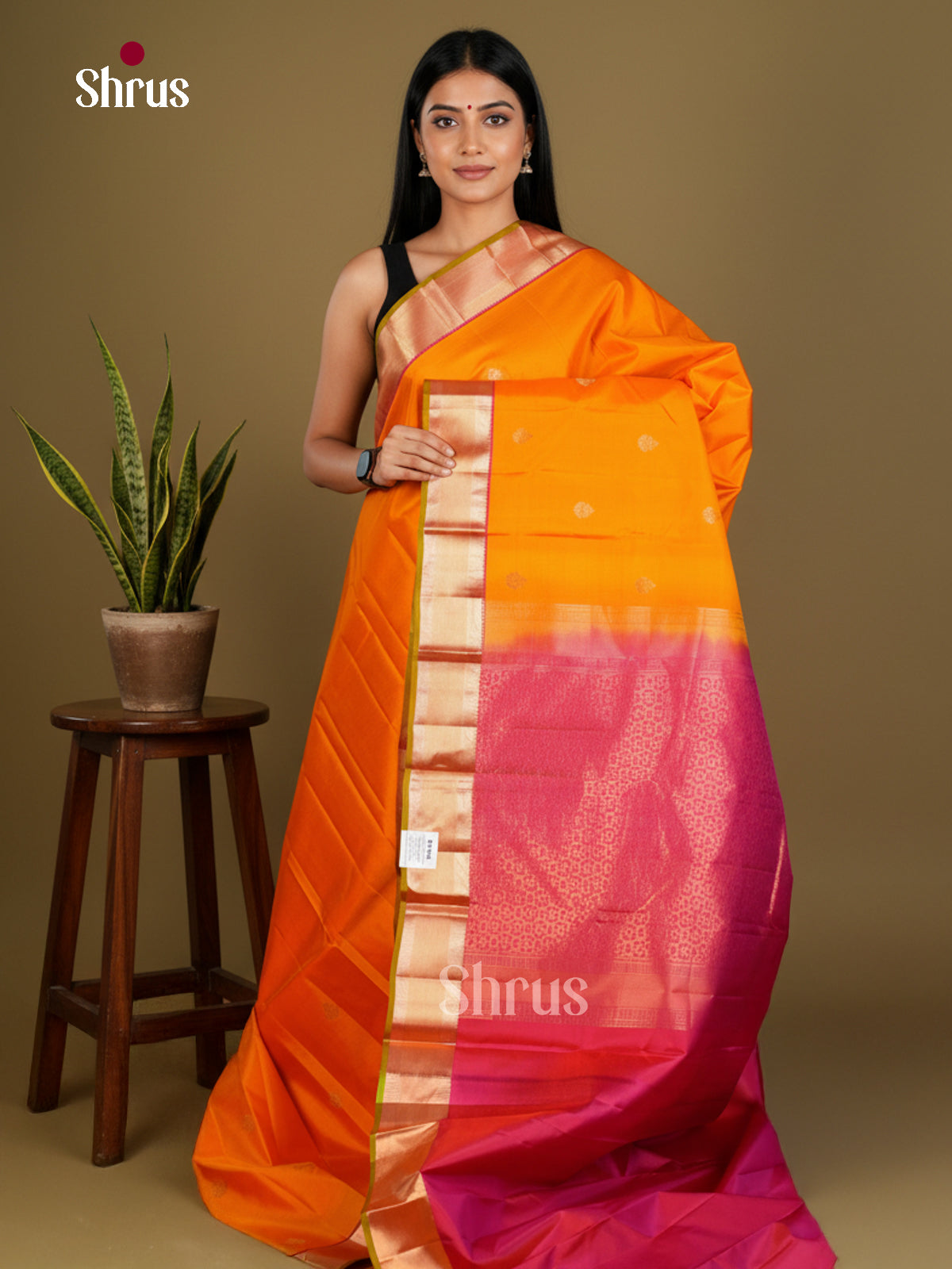 Kanchipuram silk Saree - EDS04022 - Shop on Shrus.com