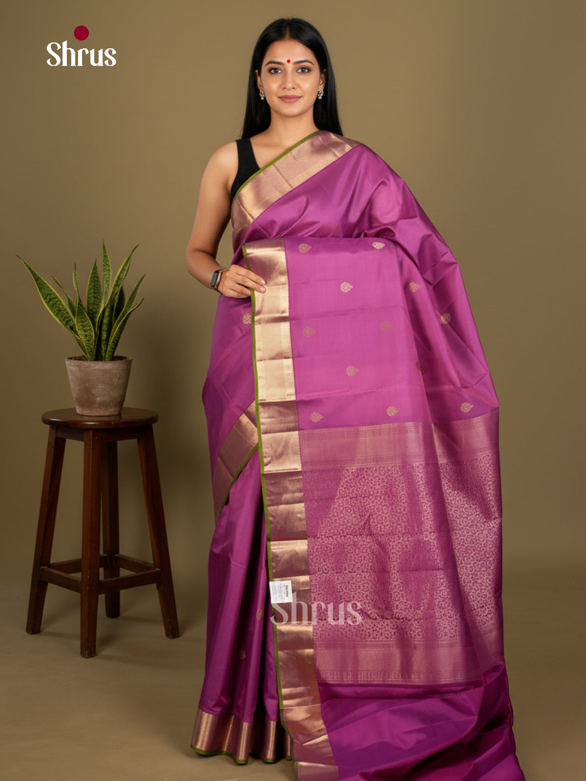 Kanchipuram silk Saree - EDS04024 - Shop on Shrus.com