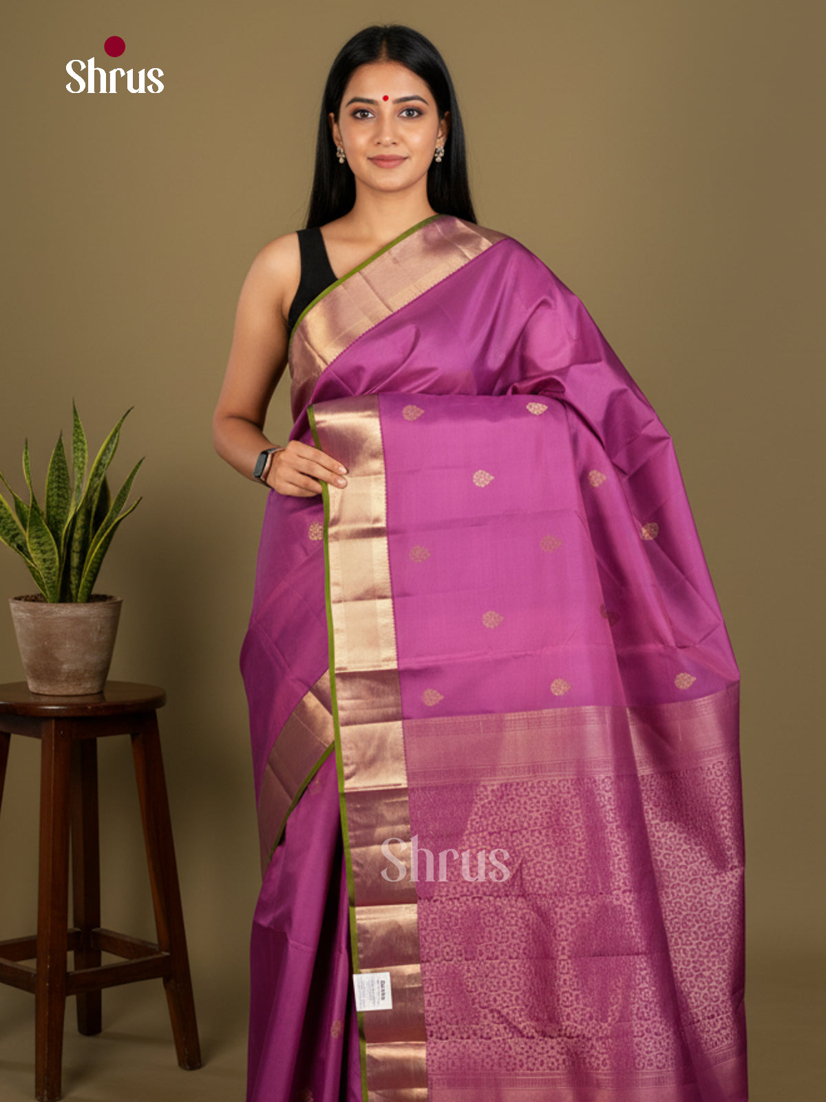 Kanchipuram silk Saree - EDS04024 - Shop on Shrus.com