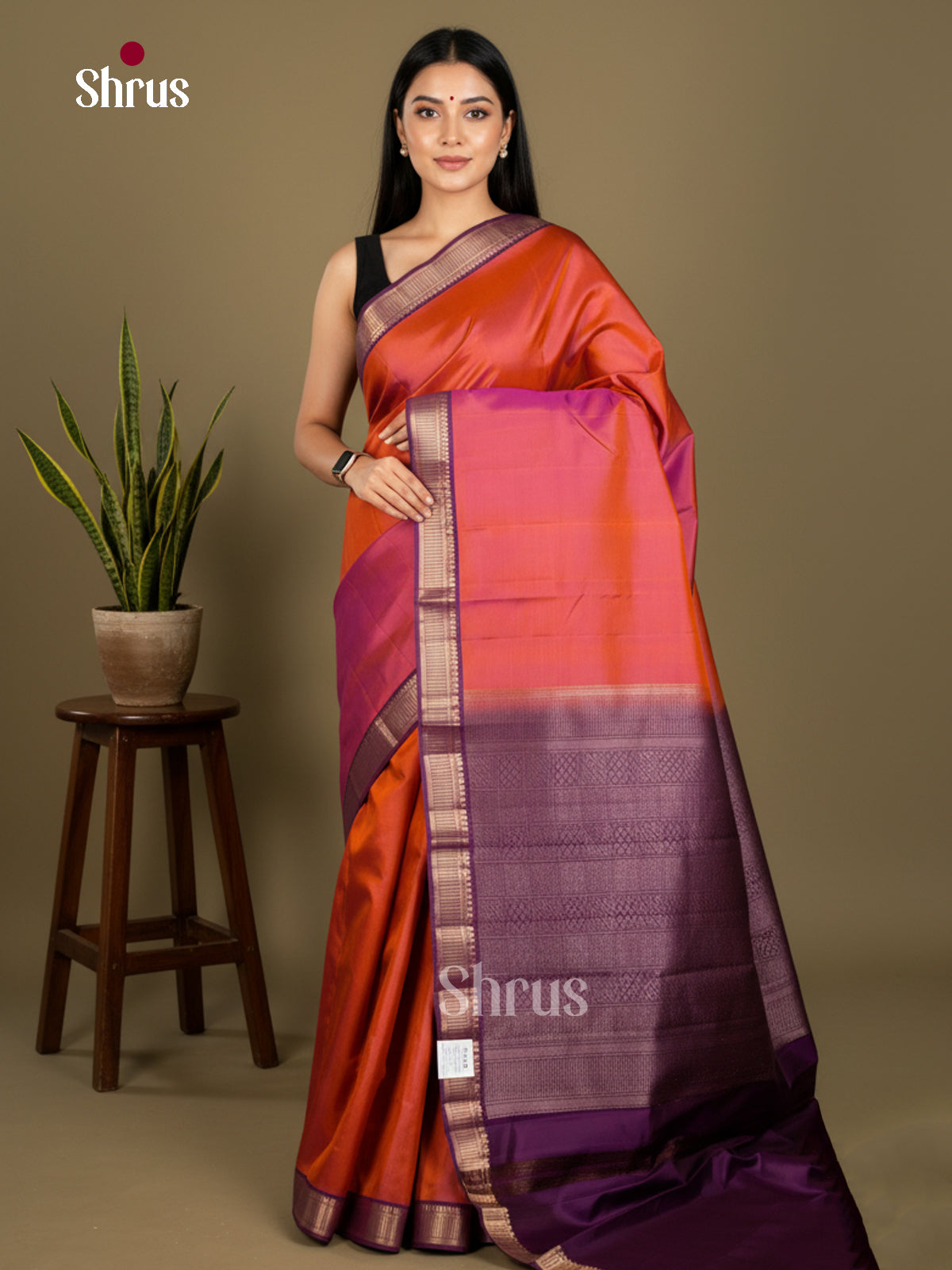 Kanchipuram silk Saree - EDS04028 - Shop on Shrus.com