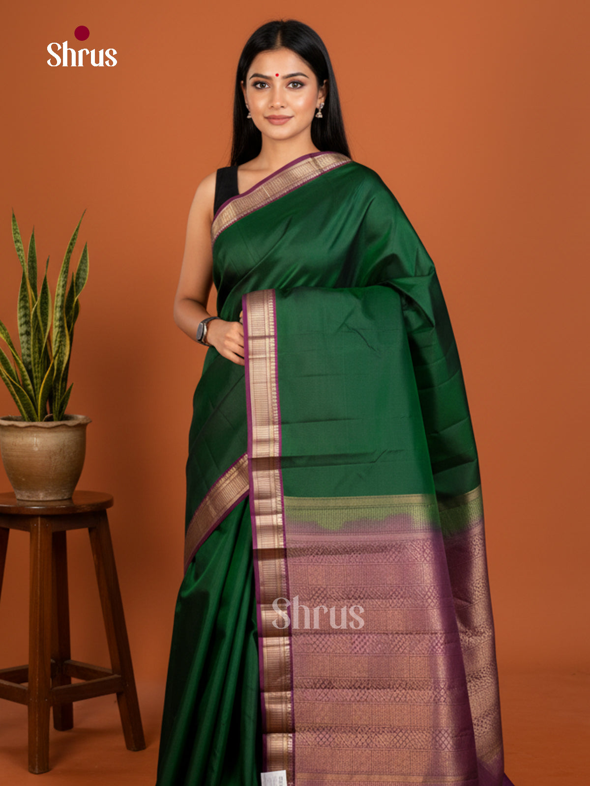Kanchipuram silk Saree - EDS04029 - Shop on Shrus.com