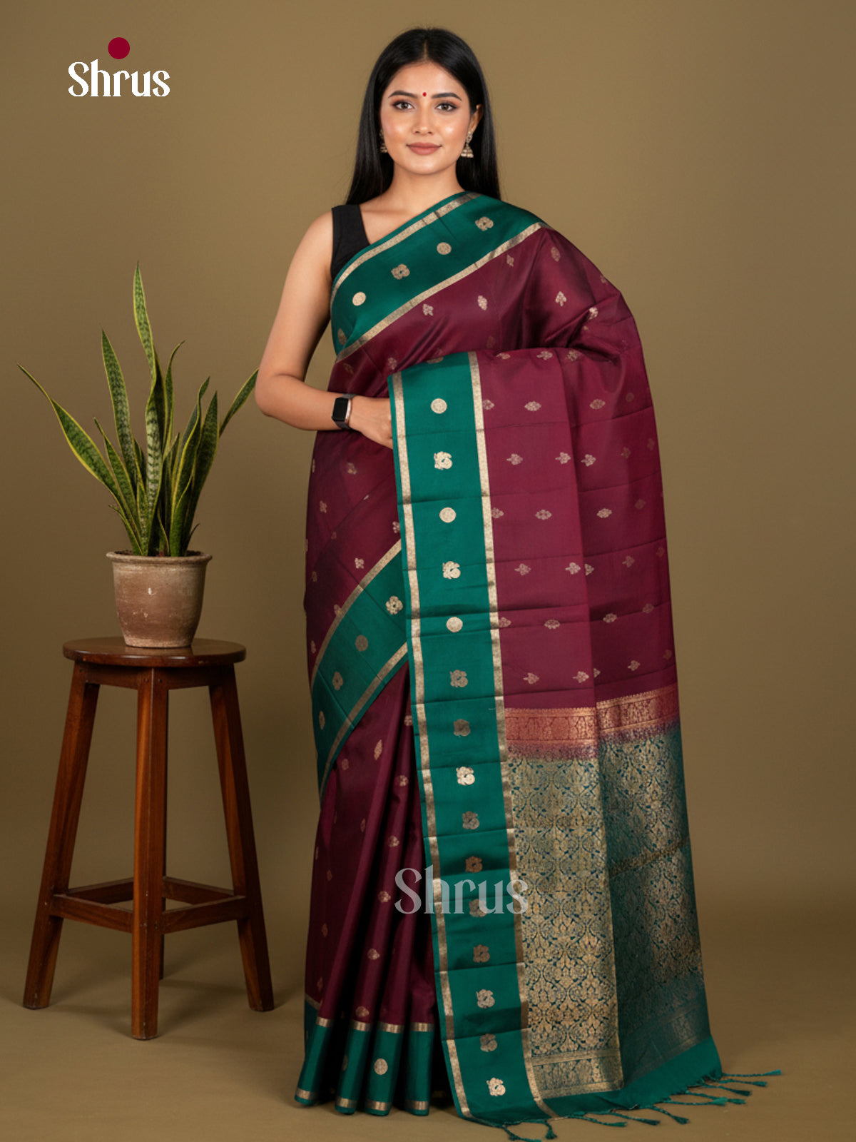 Softsilk-halfpure Saree - EDS04037 - Shop on Shrus.com