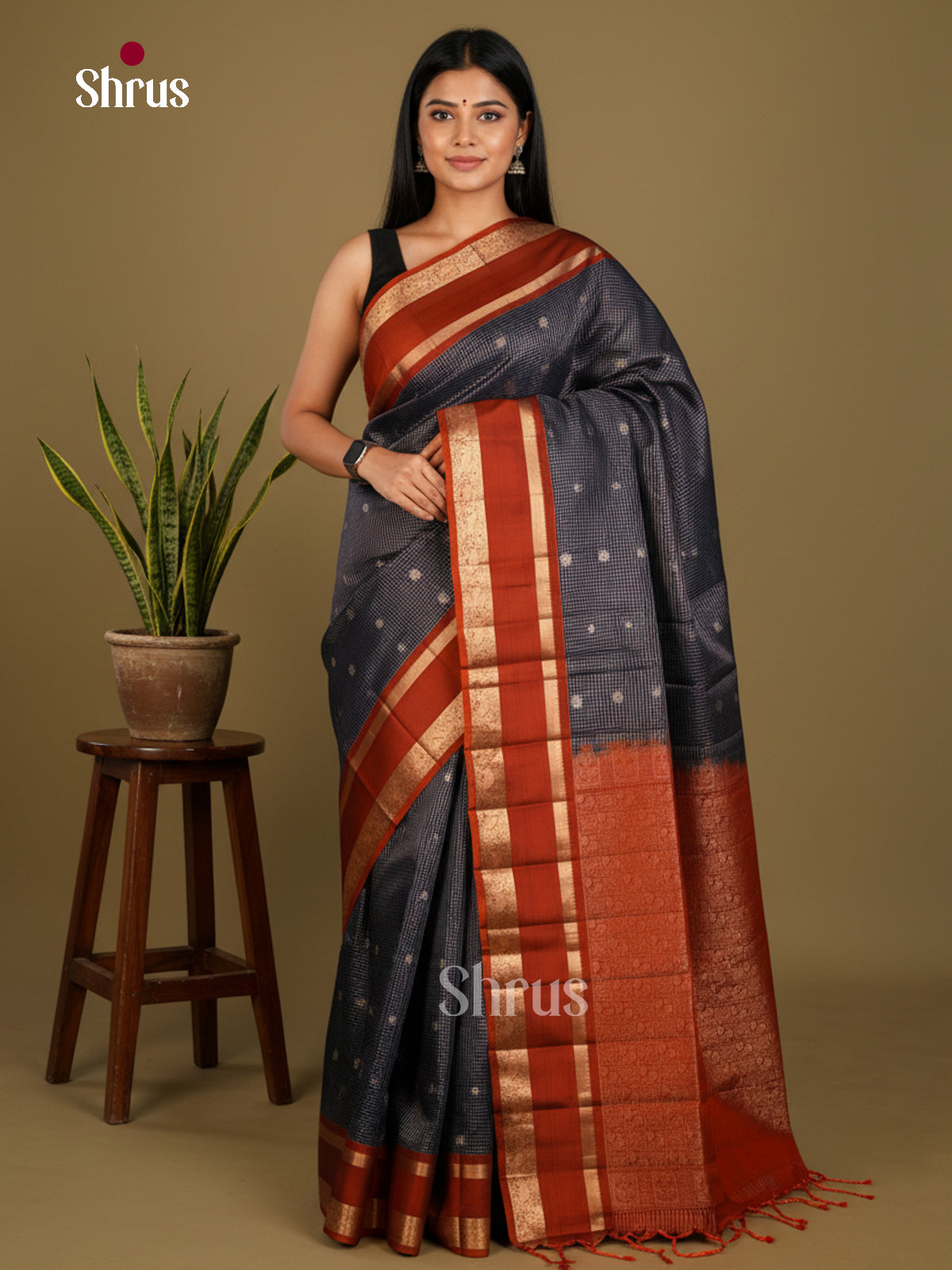 Softsilk-halfpure Saree - EDS04038 - Shop on Shrus.com