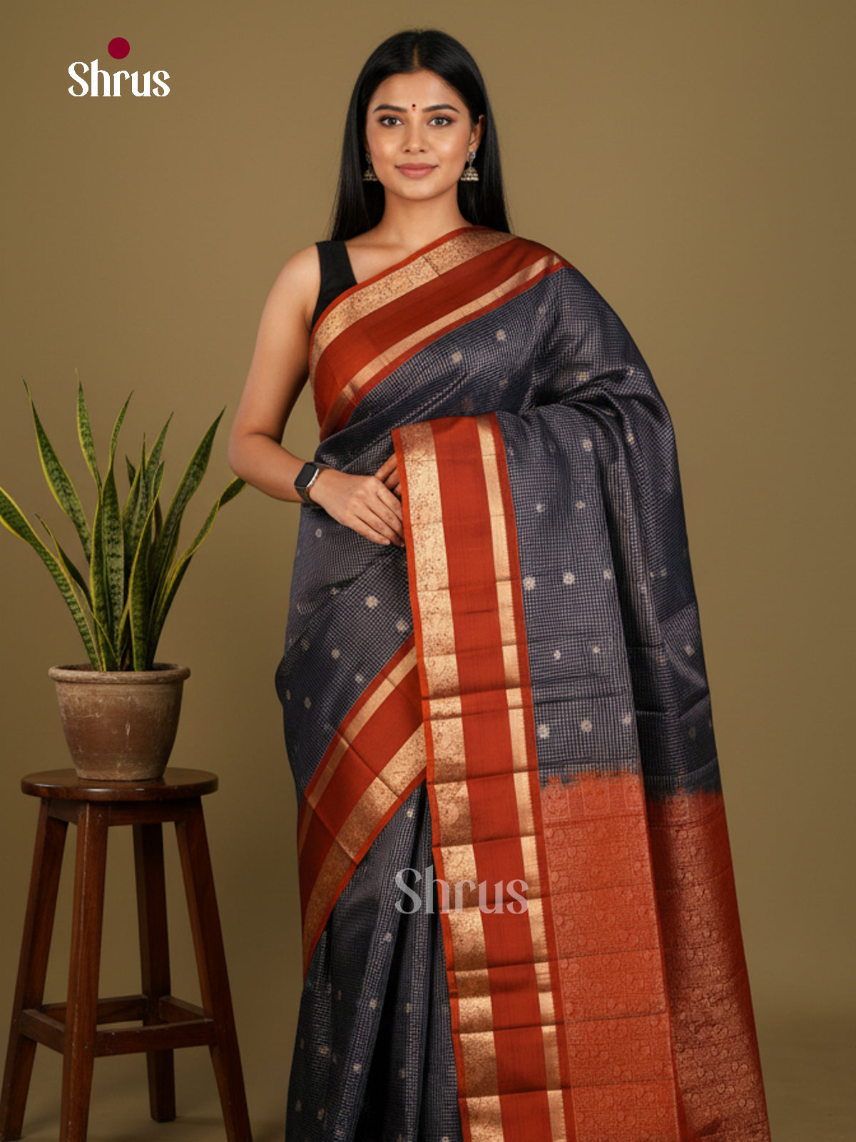Softsilk-halfpure Saree - EDS04038 - Shop on Shrus.com