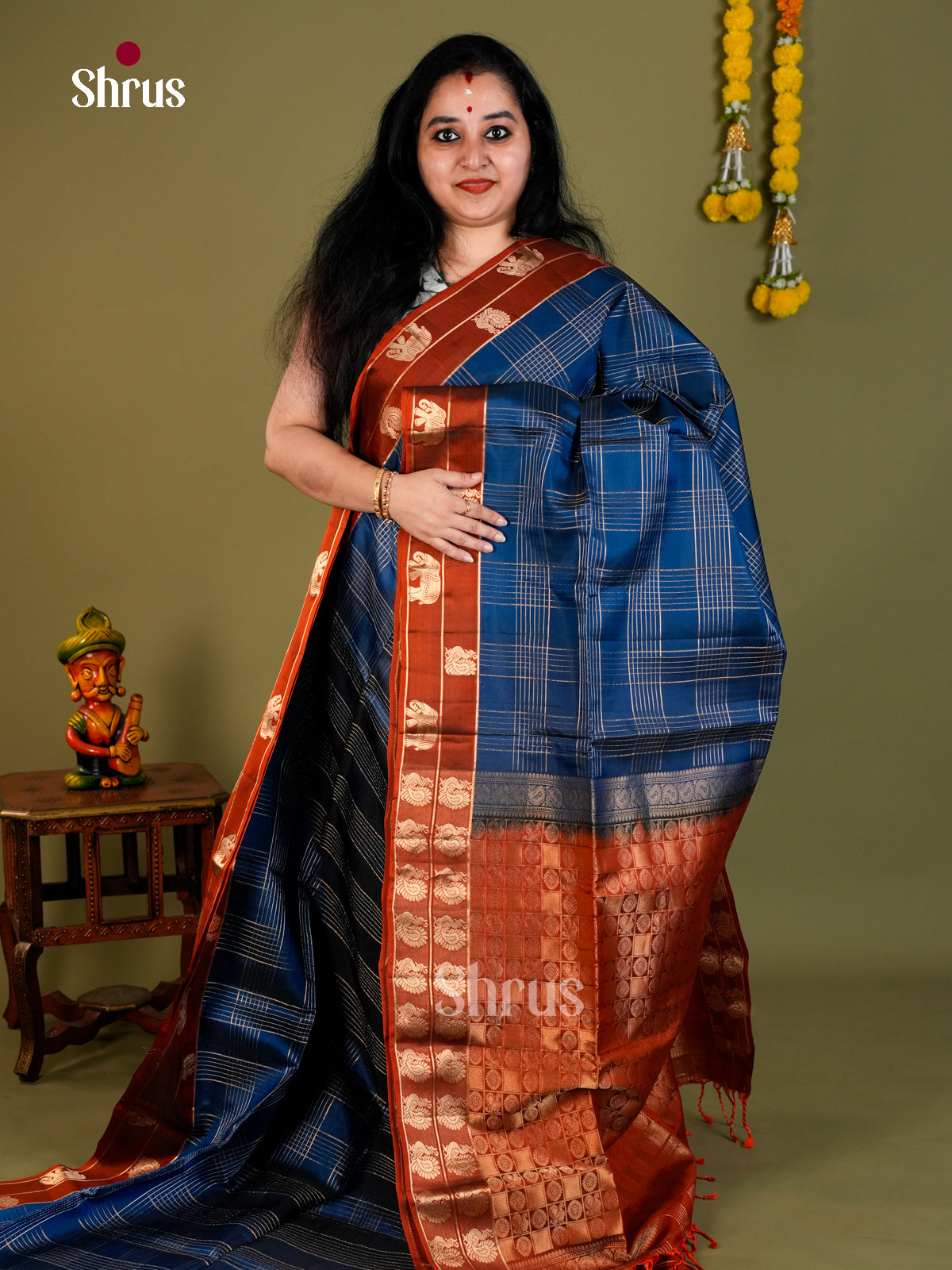 Softsilk-halfpure Saree - EDS04056 - Shop on Shrus.com