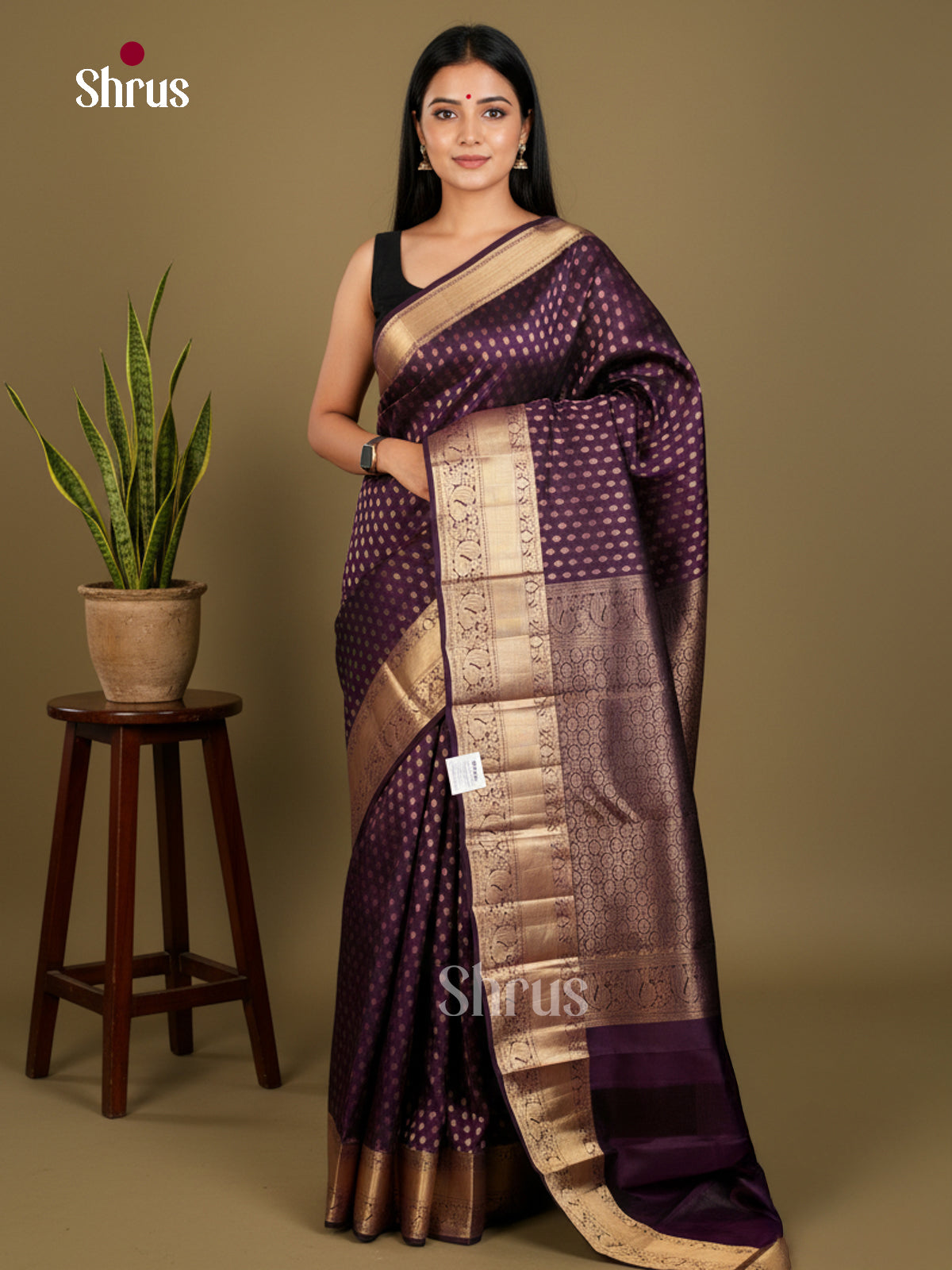 Kanchipuram-halfpure Saree - EDS04074 - Shop on Shrus.com