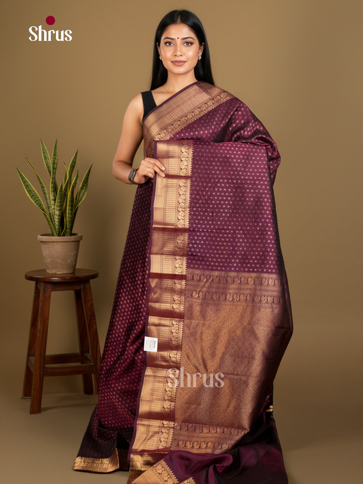 Kanchipuram-halfpure Saree - EDS04075 - Shop on Shrus.com