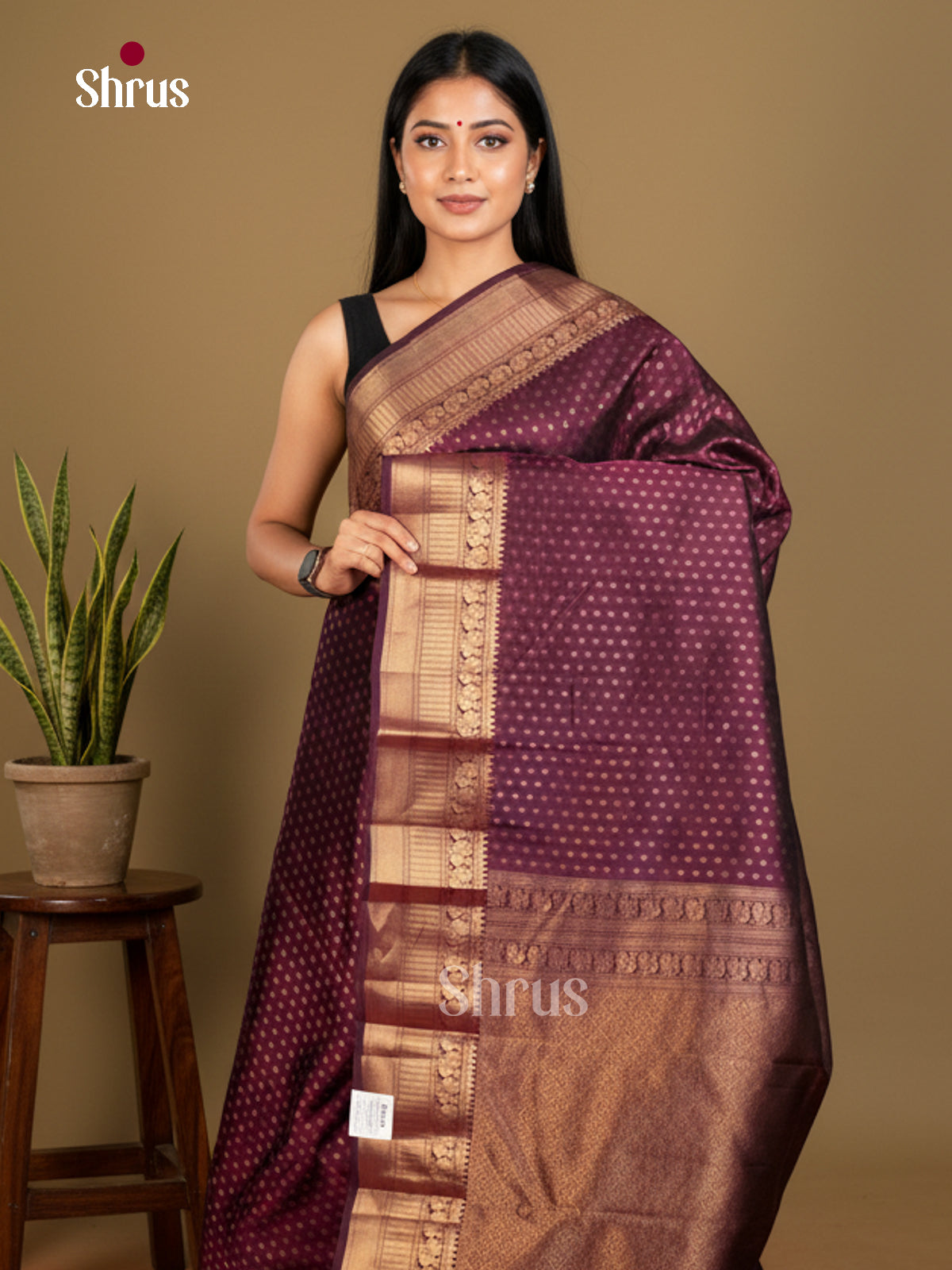 Kanchipuram-halfpure Saree - EDS04075 - Shop on Shrus.com