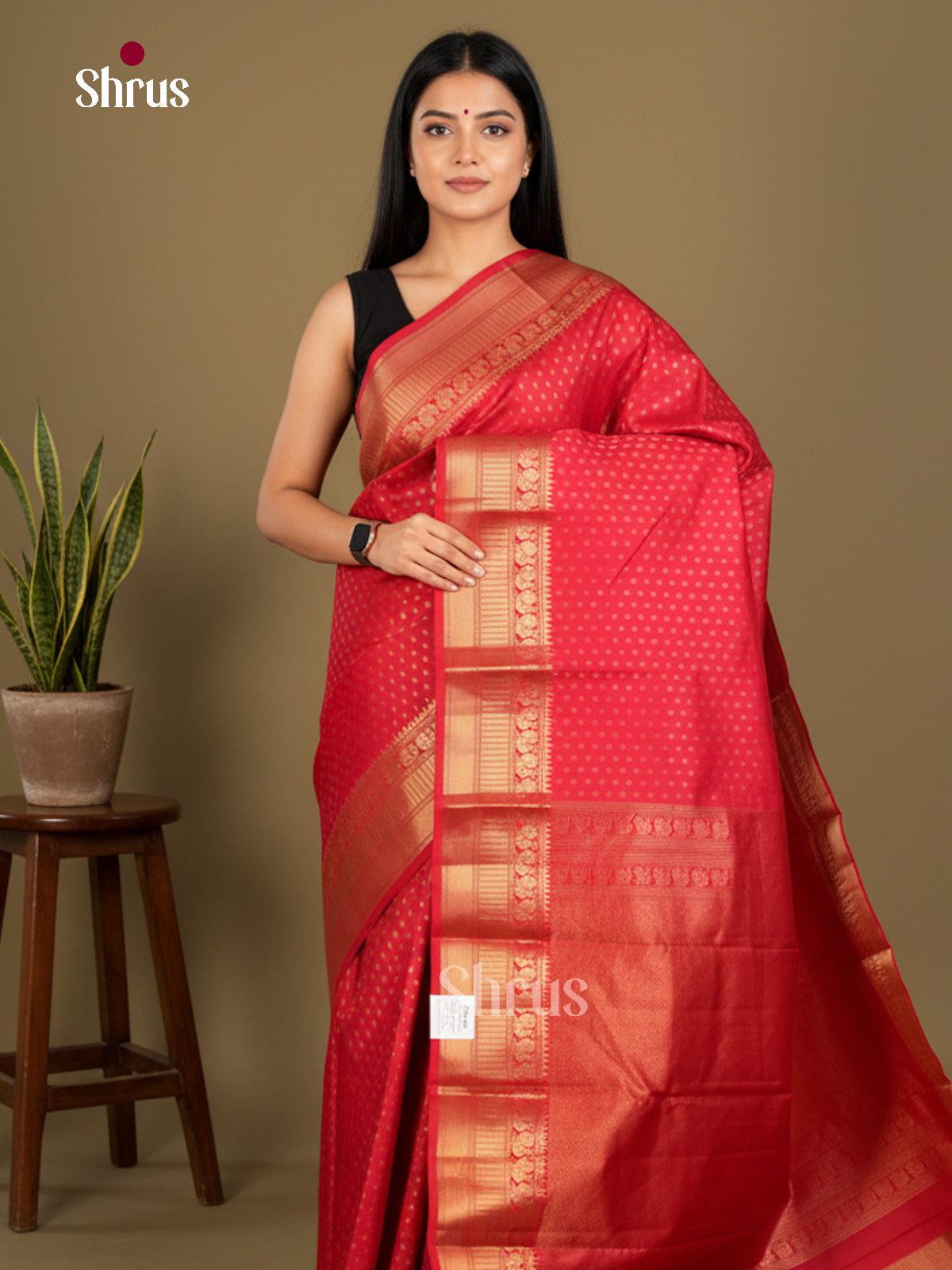 Kanchipuram-halfpure Saree - EDS04077 - Shop on Shrus.com