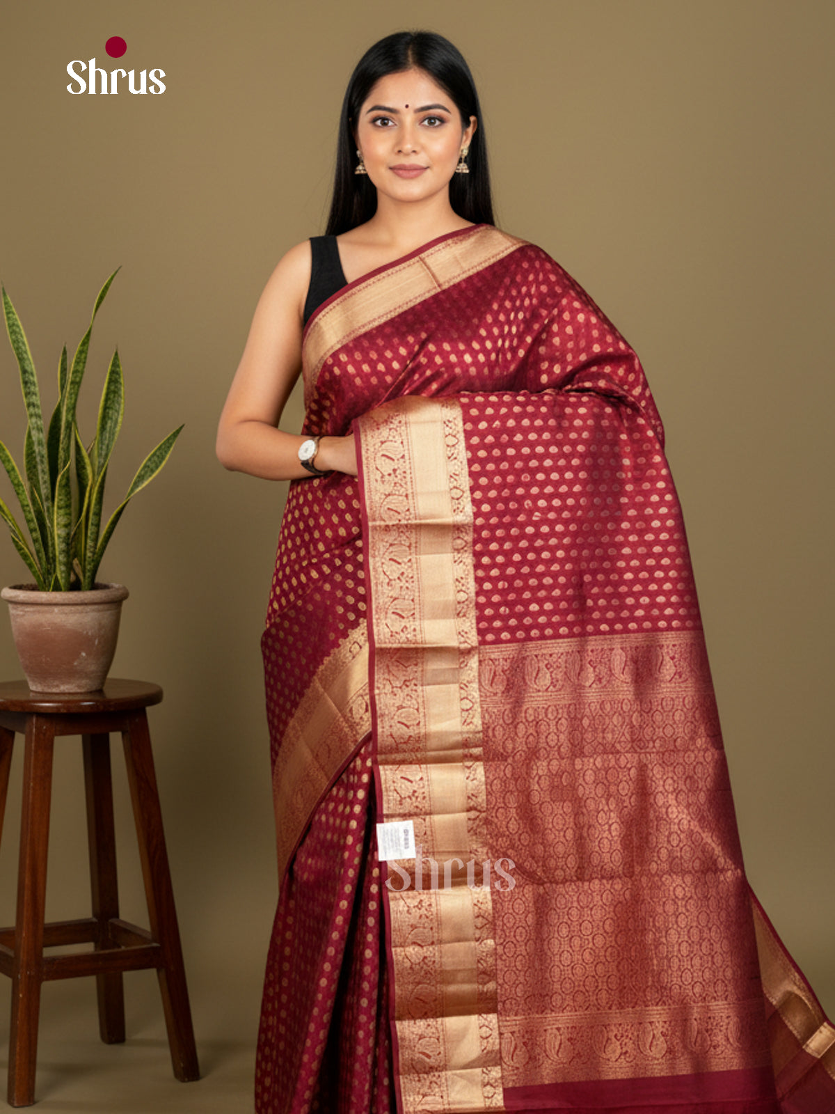 Kanchipuram-halfpure Saree - EDS04079 - Shop on Shrus.com