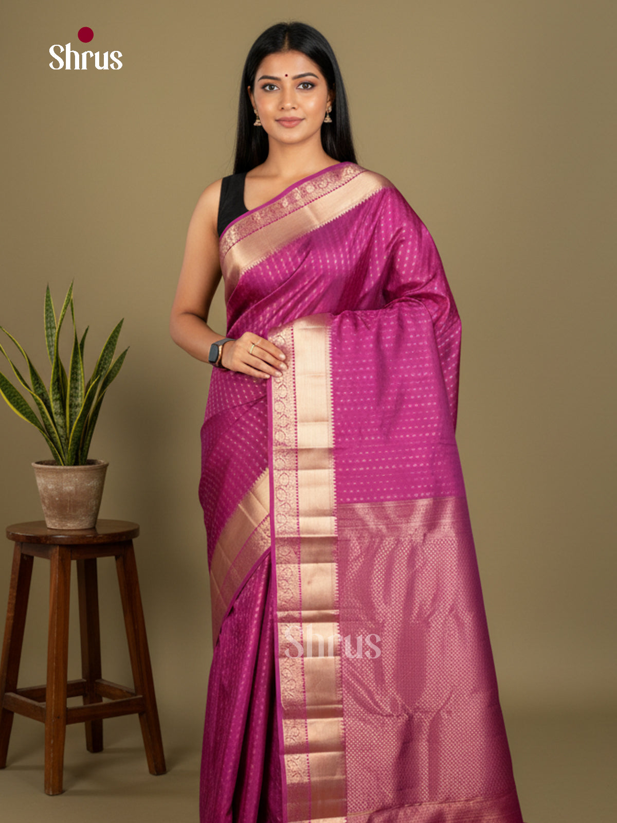 Kanchipuram-halfpure Saree - EDS04080 - Shop on Shrus.com