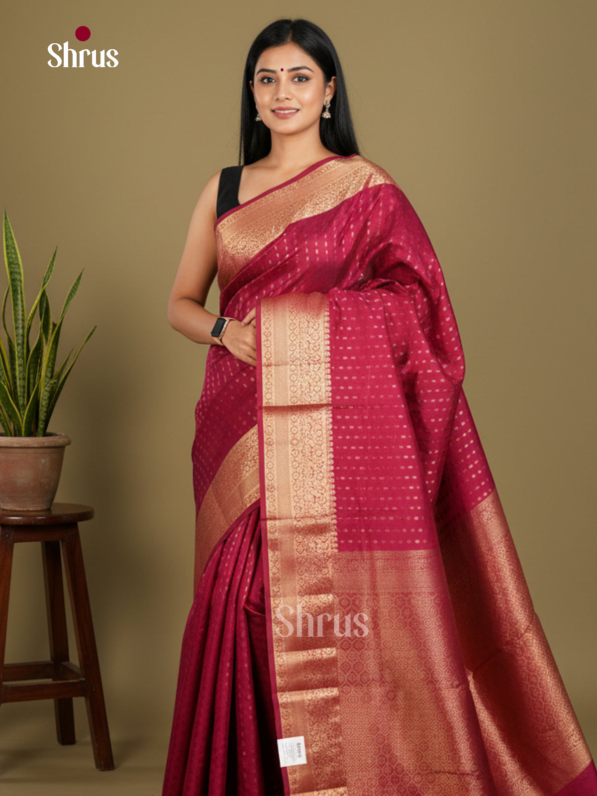 Kanchipuram-halfpure Saree - EDS04081 - Shop on Shrus.com