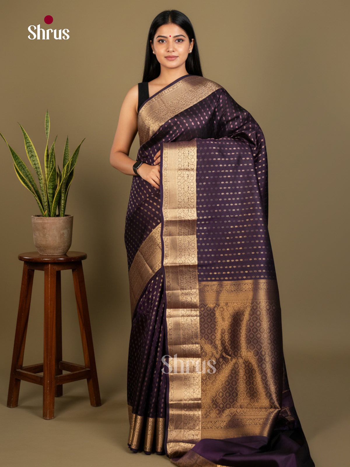 Kanchipuram-halfpure Saree - EDS04083 - Shop on Shrus.com