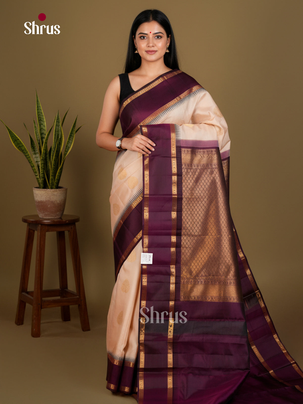 Kanchipuram silk Saree - EDS04086 - Shop on Shrus.com