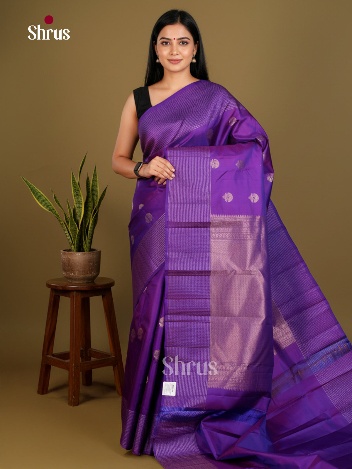 Kanchipuram silk Saree - EDS04095 - Shop on Shrus.com