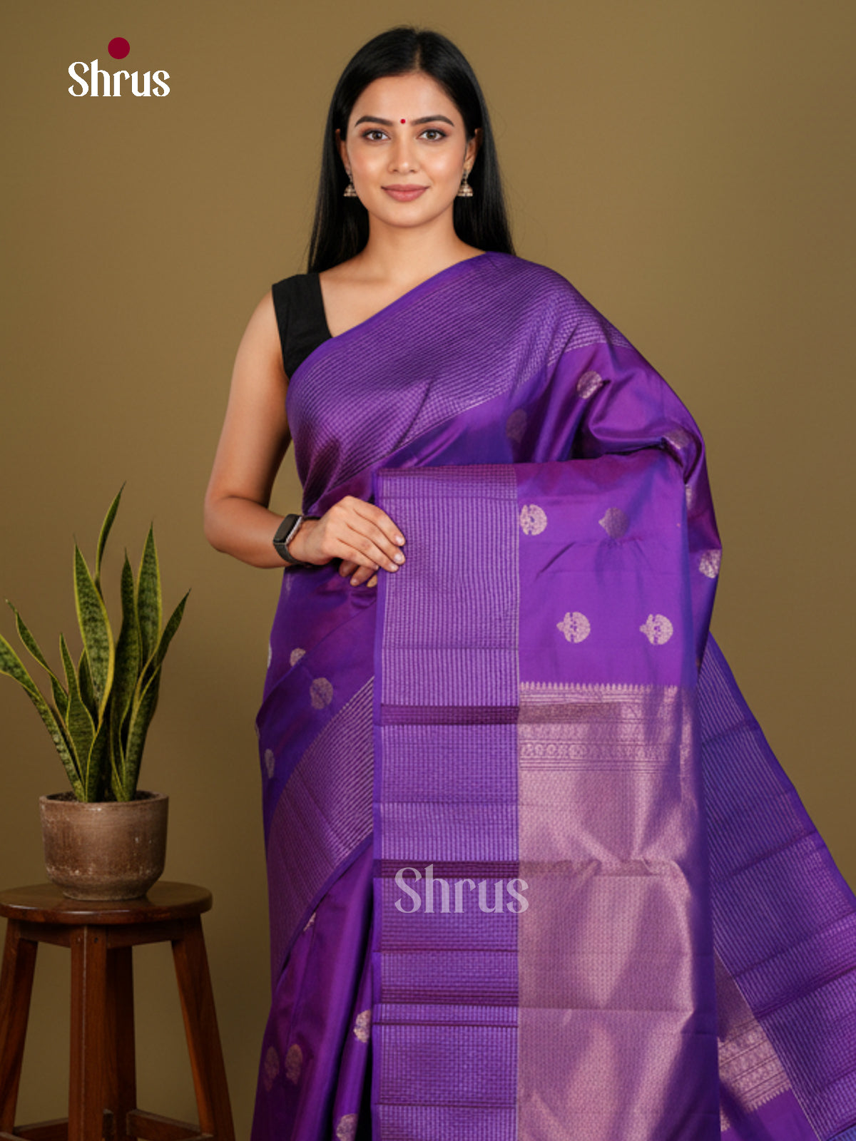 Kanchipuram silk Saree - EDS04095 - Shop on Shrus.com