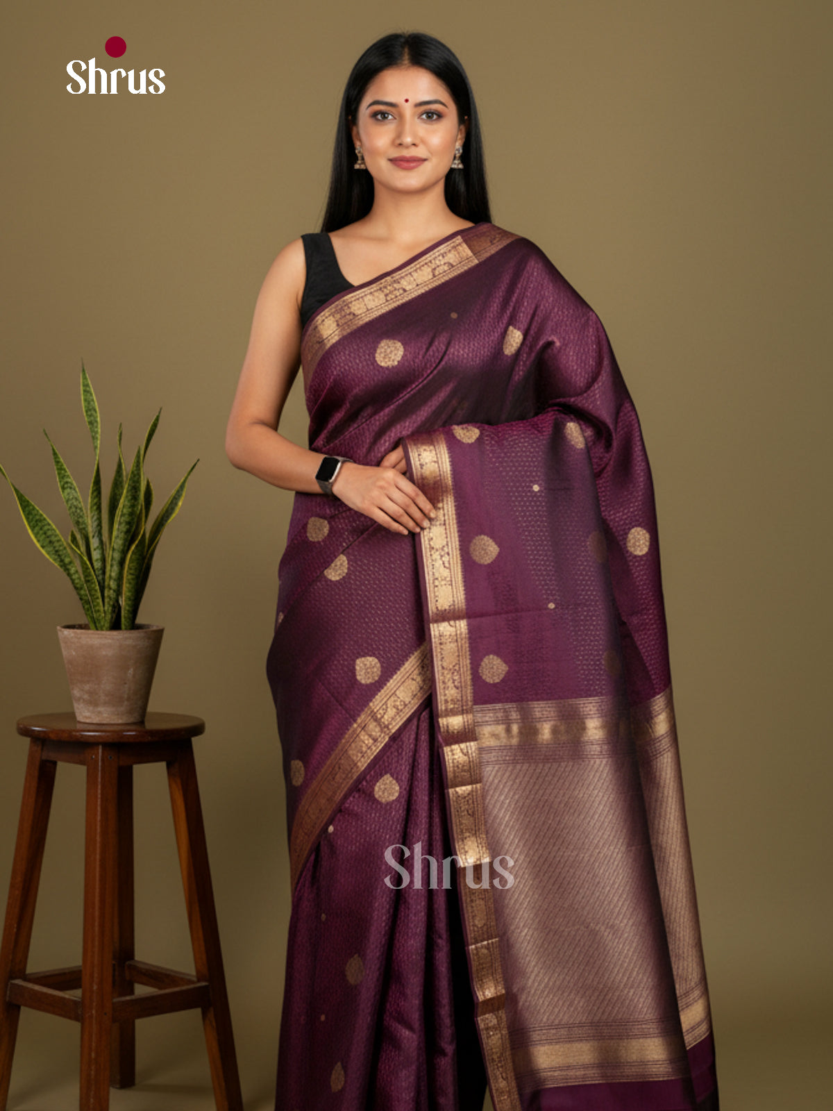 Kanchipuram silk Saree - EDS04105 - Shop on Shrus.com