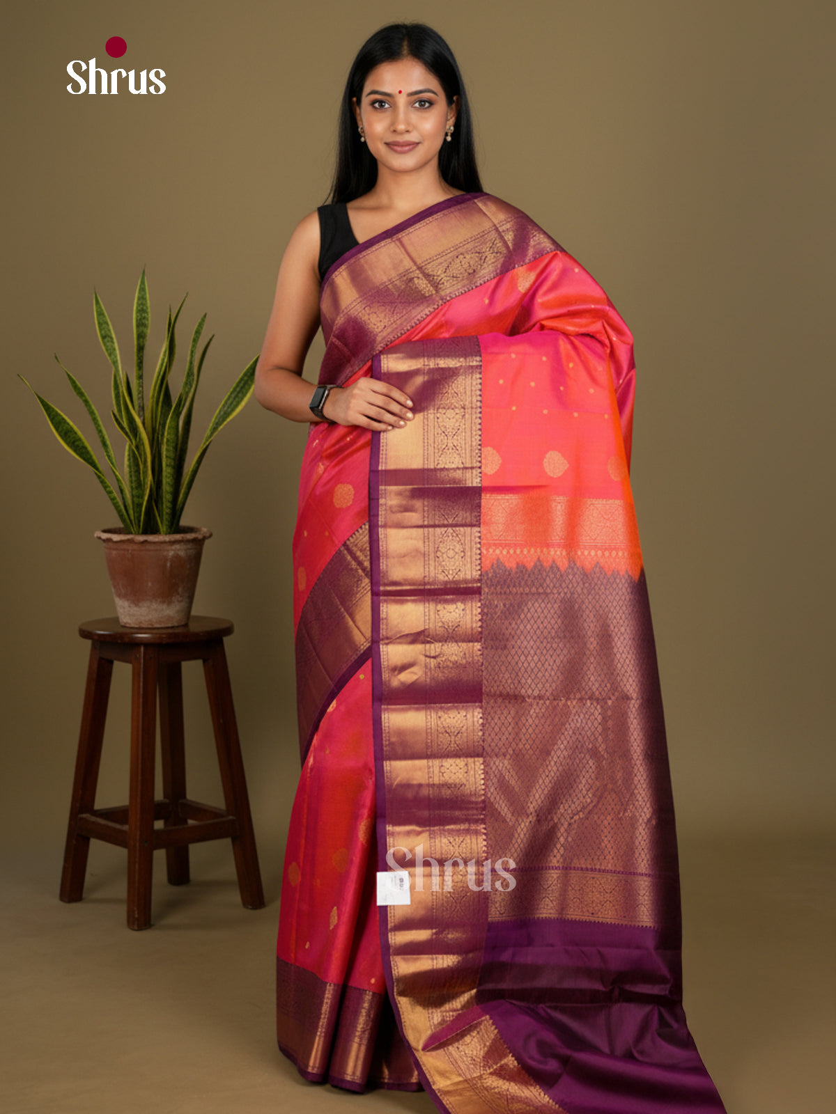 Kanchipuram silk Saree - EDS04110 - Shop on Shrus.com