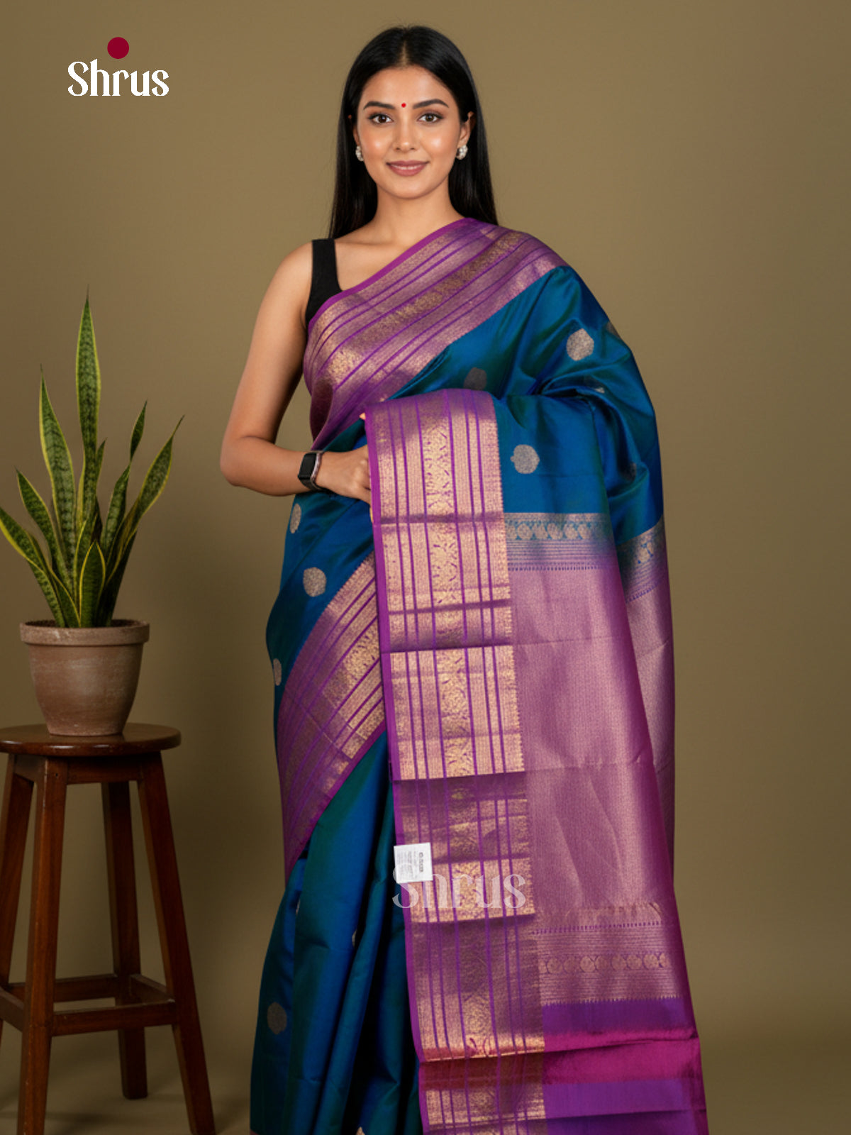 Kanchipuram silk Saree - EDS04118 - Shop on Shrus.com