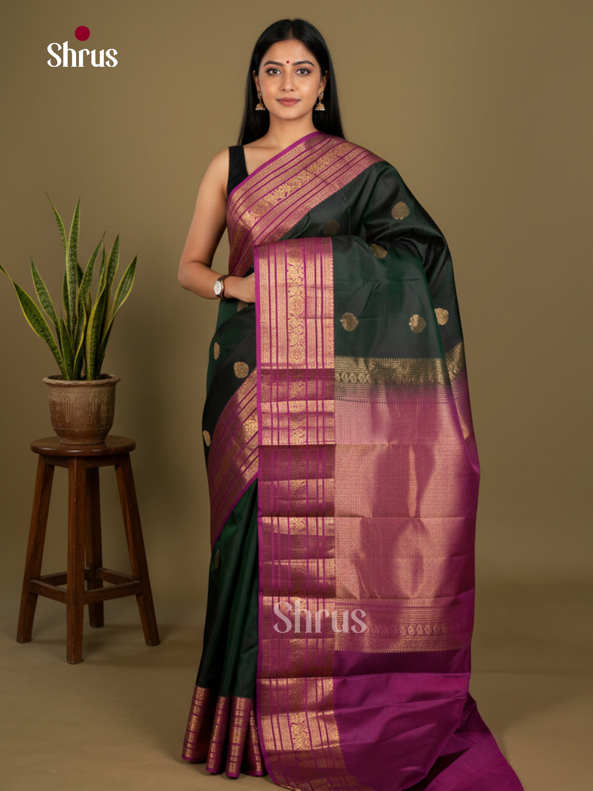 Kanchipuram silk Saree - EDS04119 - Shop on Shrus.com