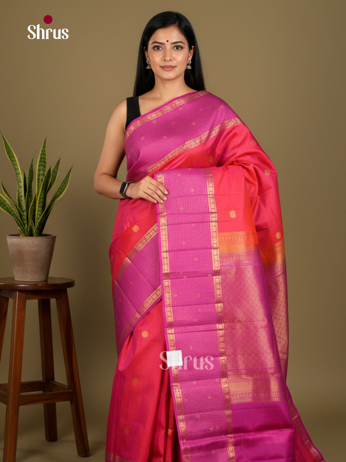 Kanchipuram silk Saree - EDS04121 - Shop on Shrus.com