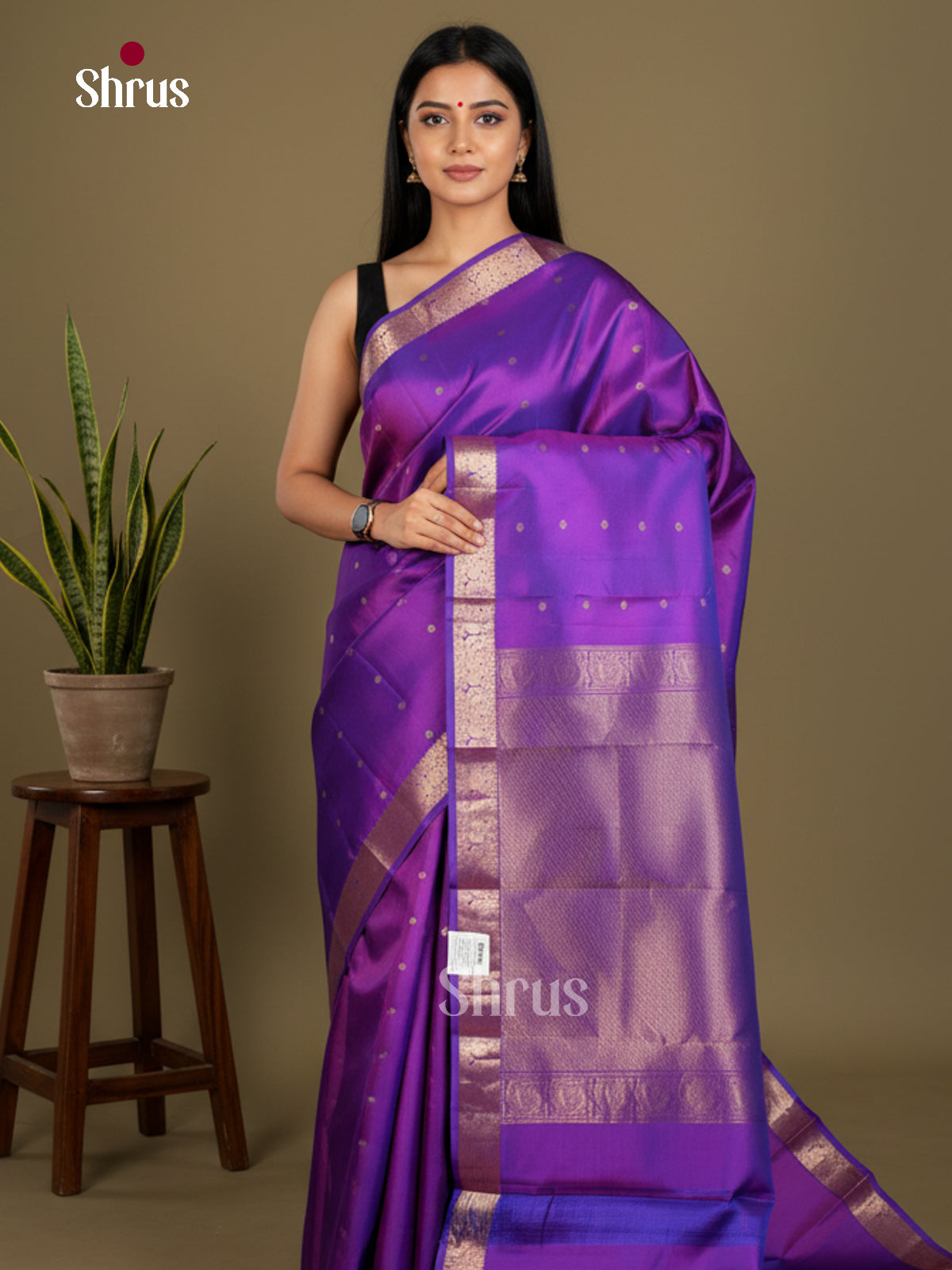 Kanchipuram silk Saree - EDS04125 - Shop on Shrus.com