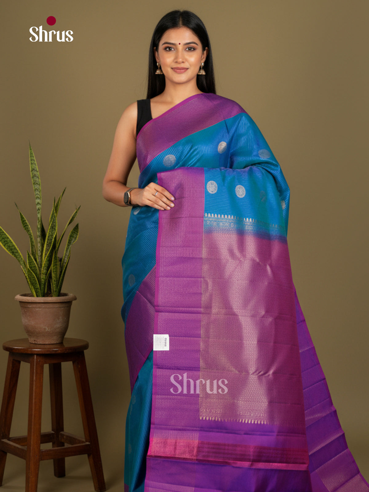 Kanchipuram silk Saree - EDS04127 - Shop on Shrus.com